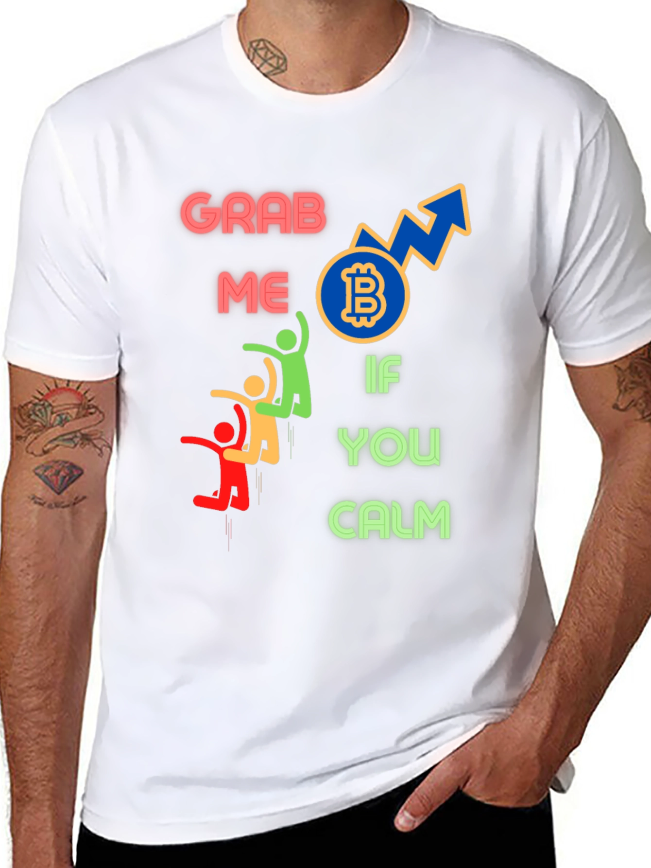 Bitcoin Graphic Tee - Grab Me If You Calm