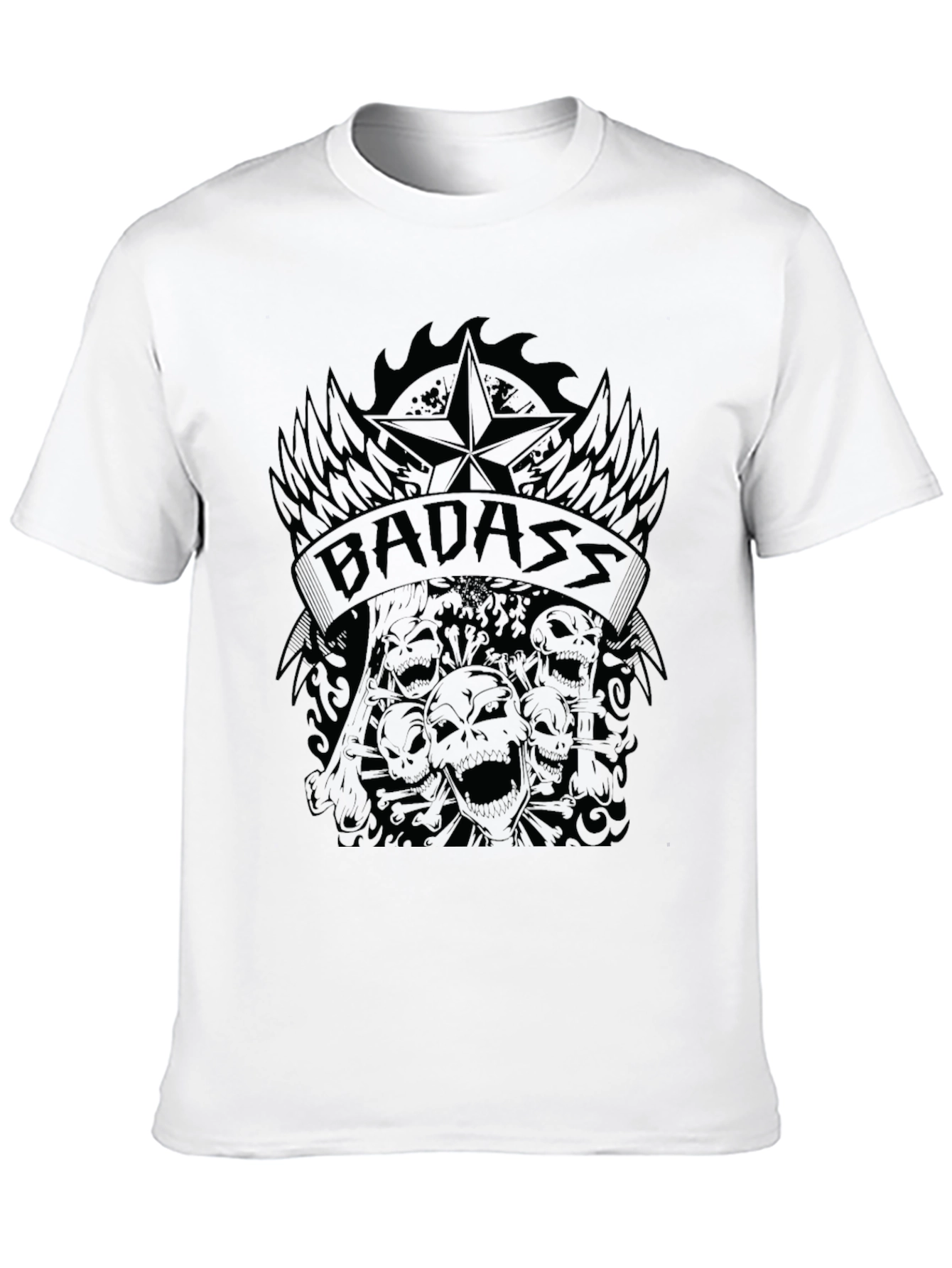 Badass Graphic Print T-Shirt - Mens