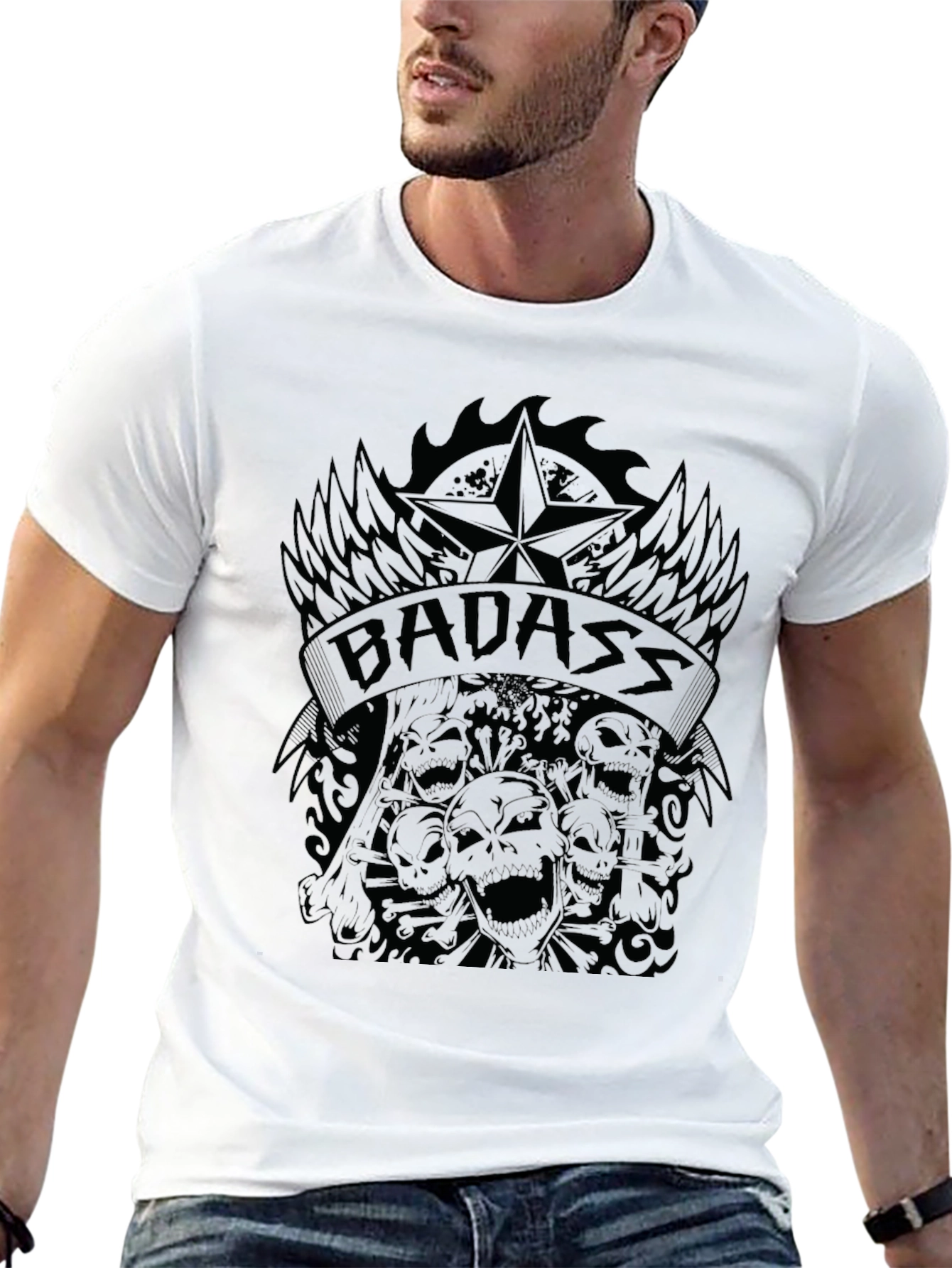 Badass Graphic Print T-Shirt - Mens