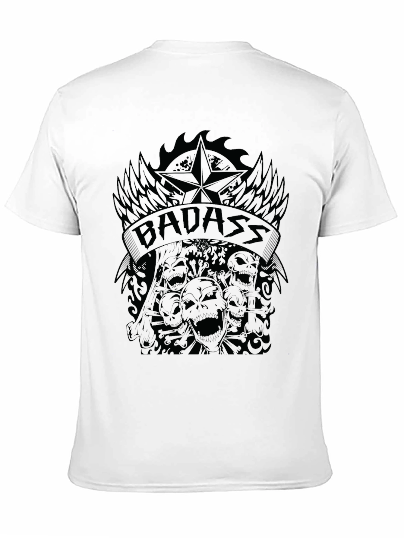 Badass Graphic Print T-Shirt - Mens