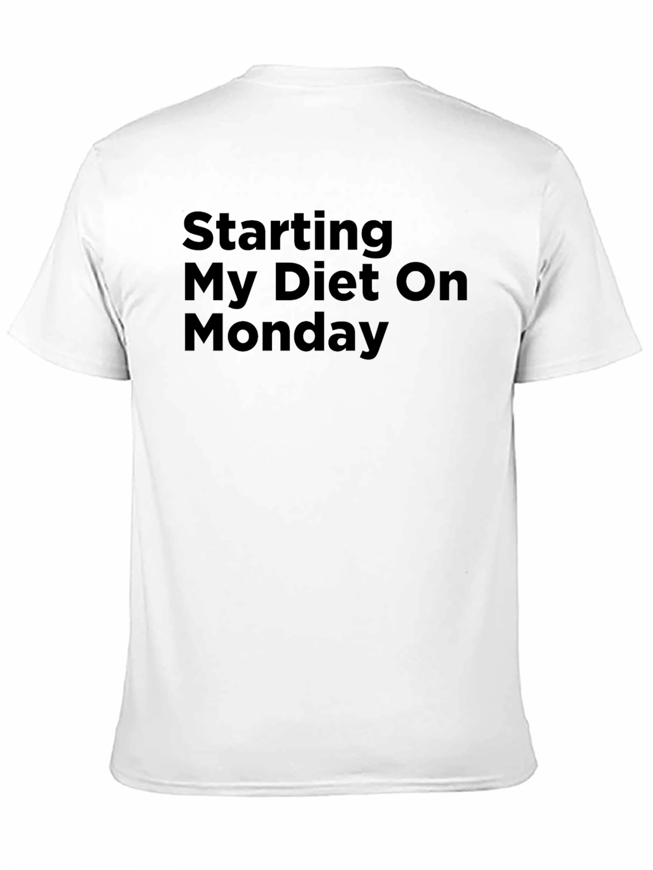 Starting My Diet On Monday Black T-Shirt