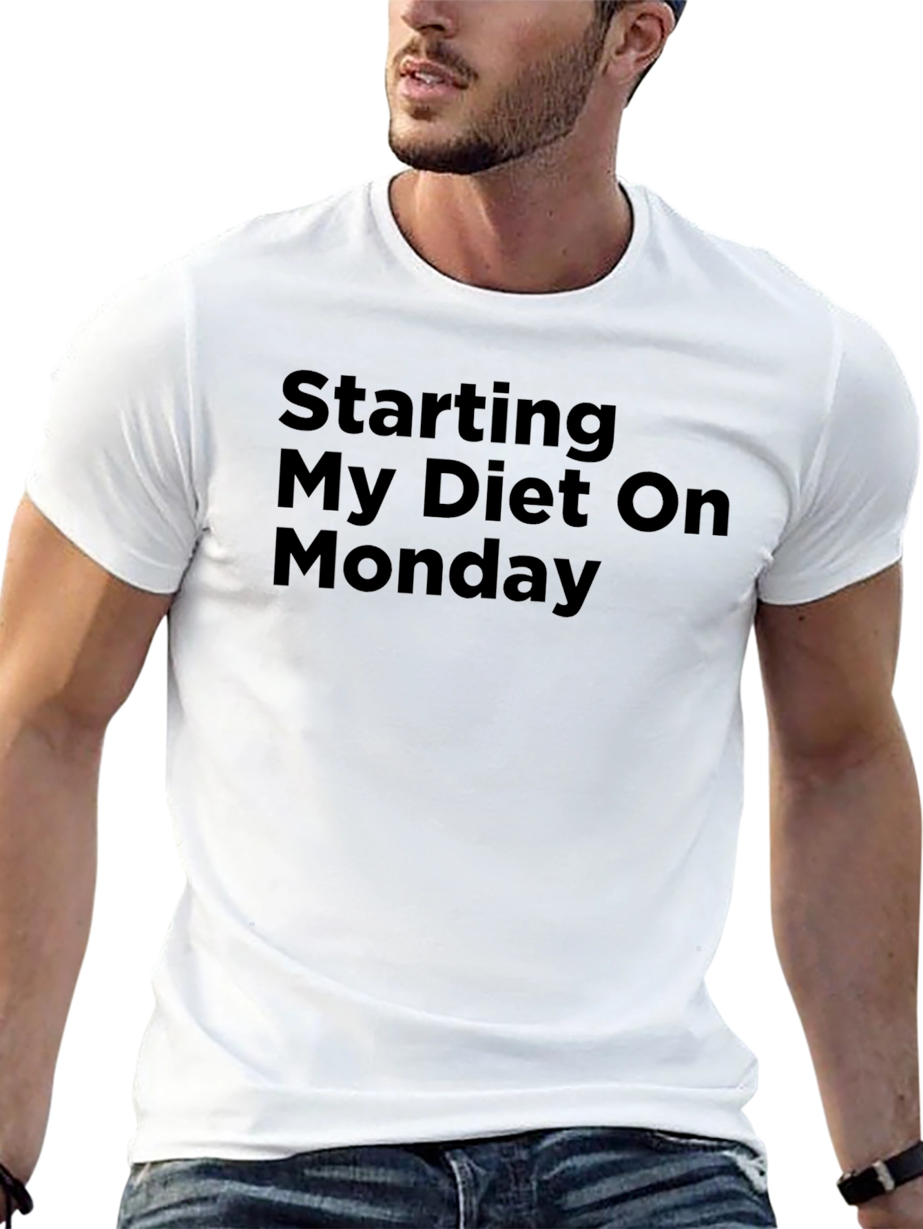 Starting My Diet On Monday Black T-Shirt