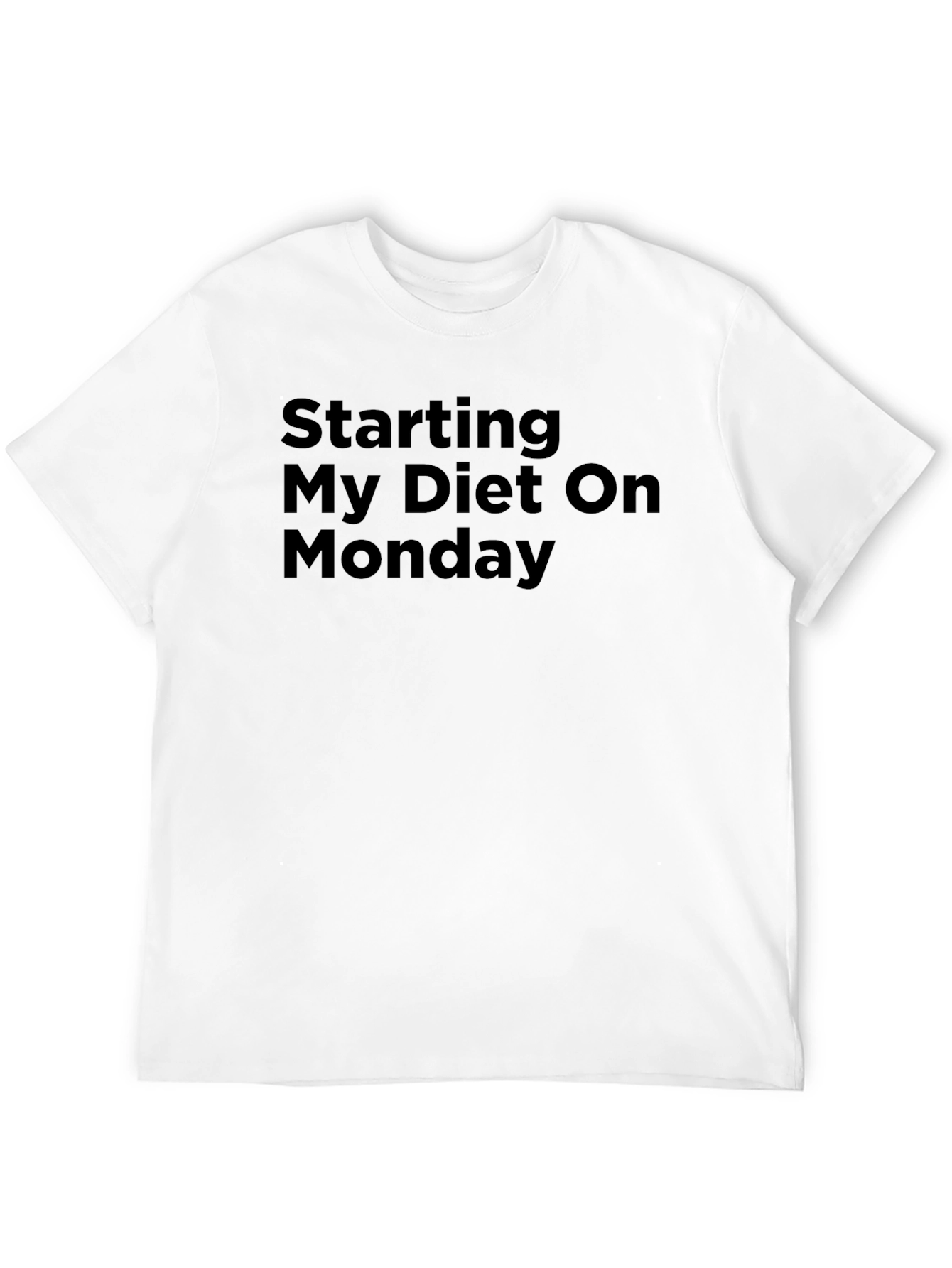 Starting My Diet On Monday Black T-Shirt