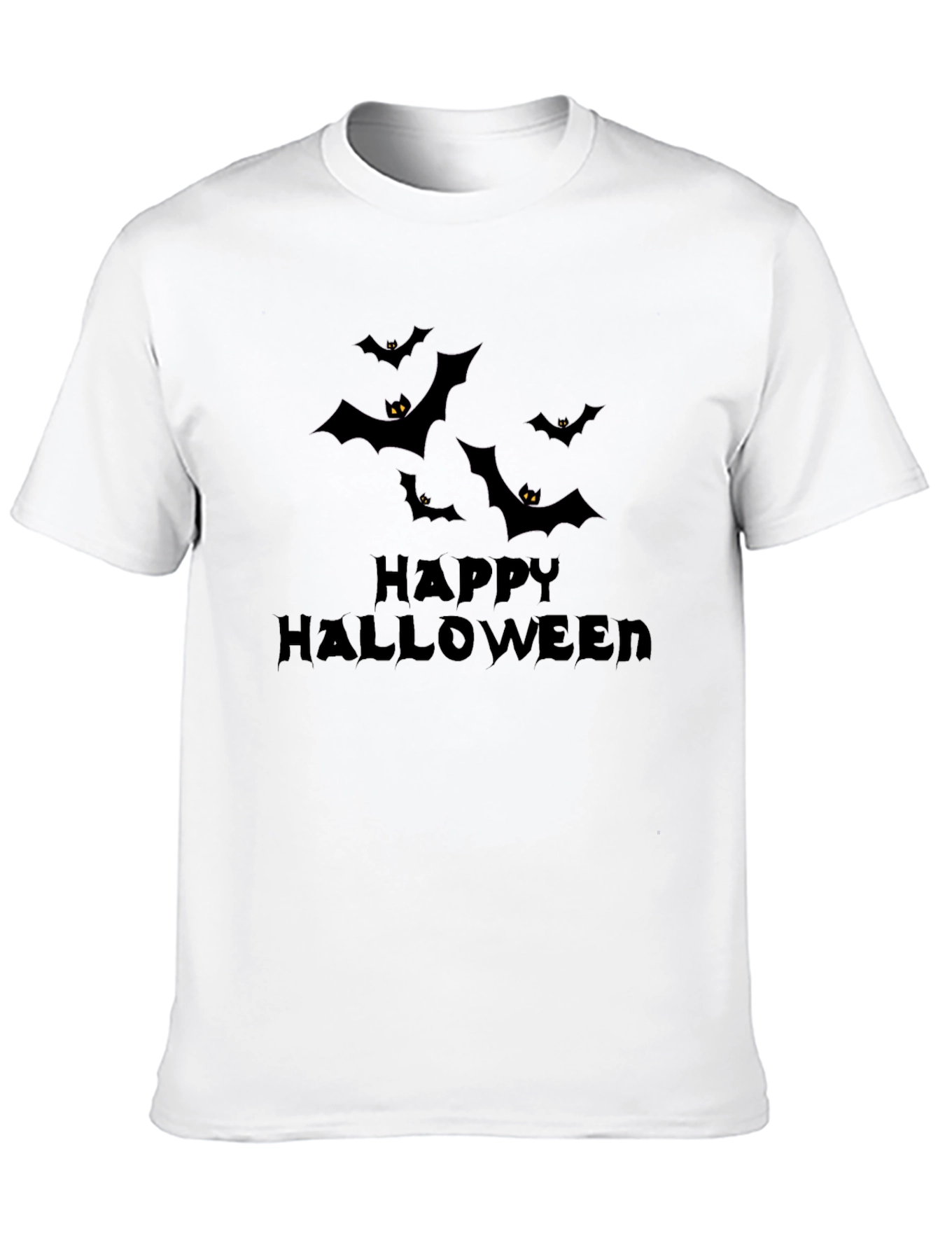 Halloween Bats Graphic Black T-Shirt