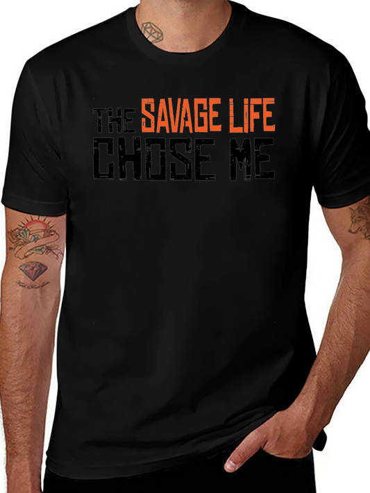 The Savage Life T-Shirt - Black Graphic Tee