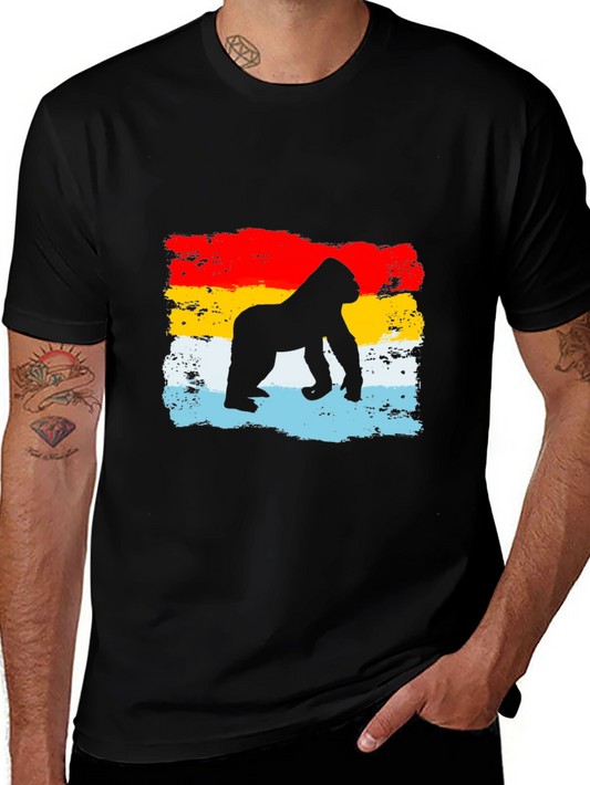 Gorilla Silhouette Retro T-Shirt