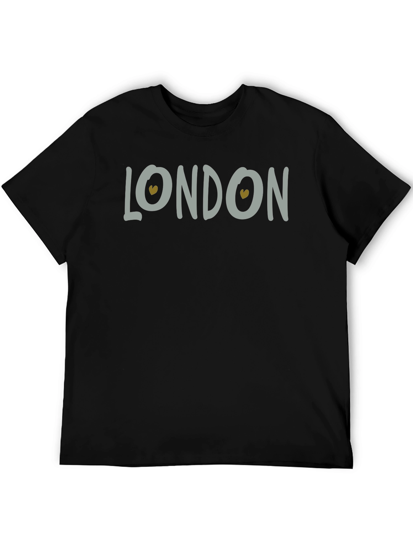 London Love Heart Graphic Black Tee