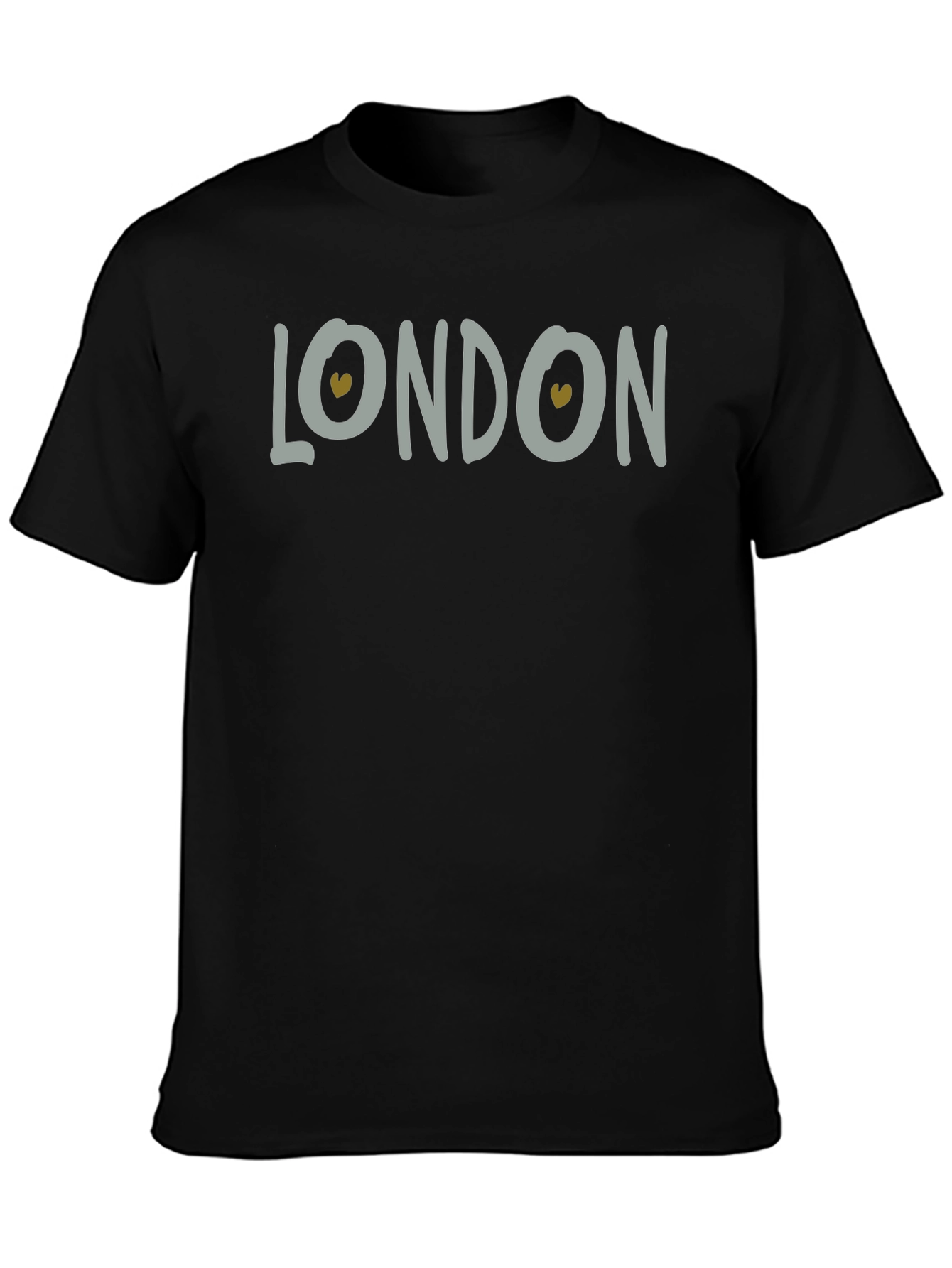 London Love Heart Graphic Black Tee