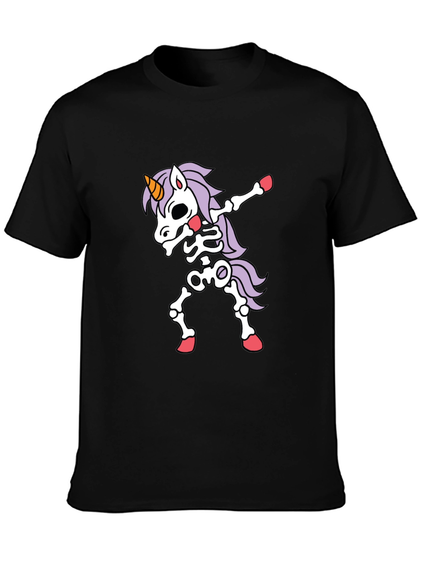 Unicorn Skeleton Halloween Dabbing T-Shirt