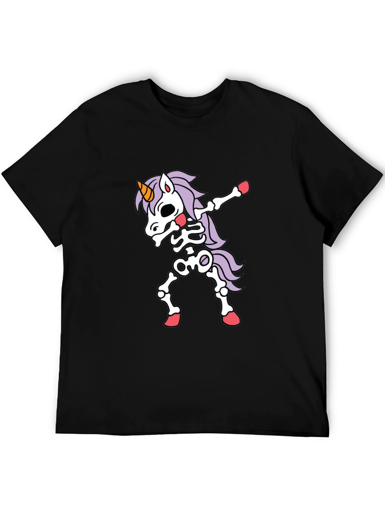 Unicorn Skeleton Halloween Dabbing T-Shirt