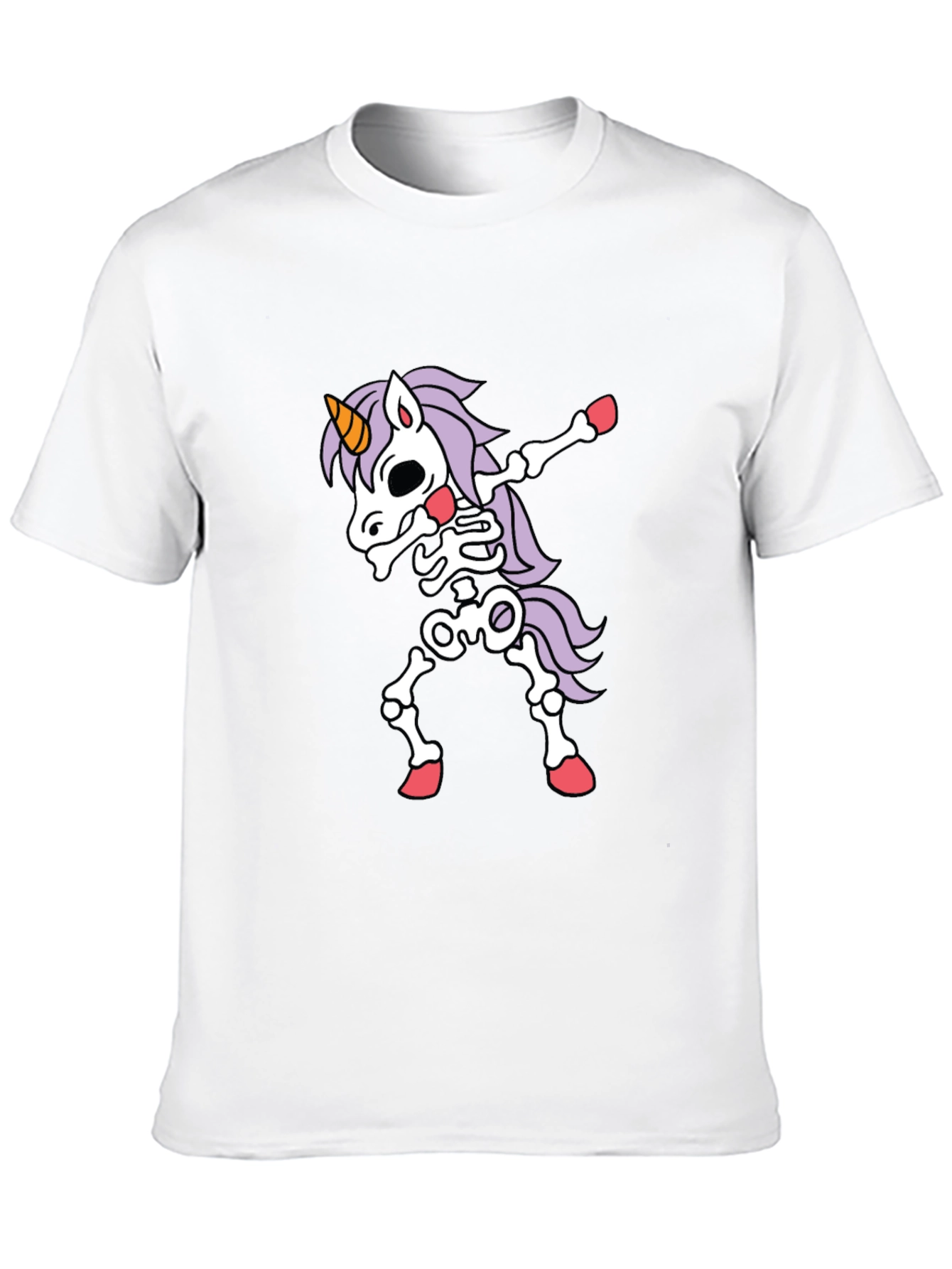 Unicorn Skeleton Halloween Dabbing T-Shirt
