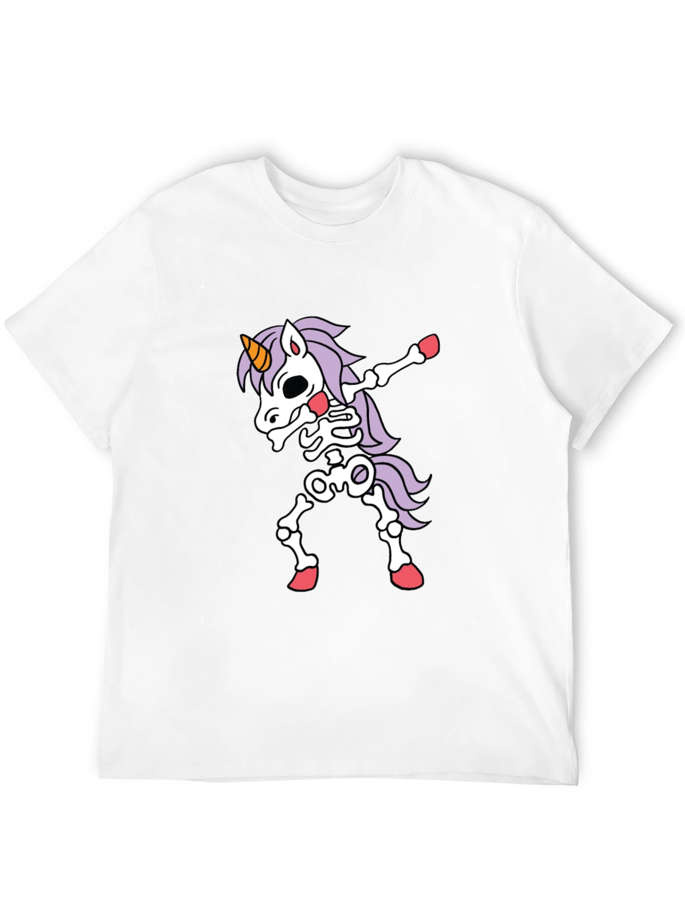 Unicorn Skeleton Halloween Dabbing T-Shirt