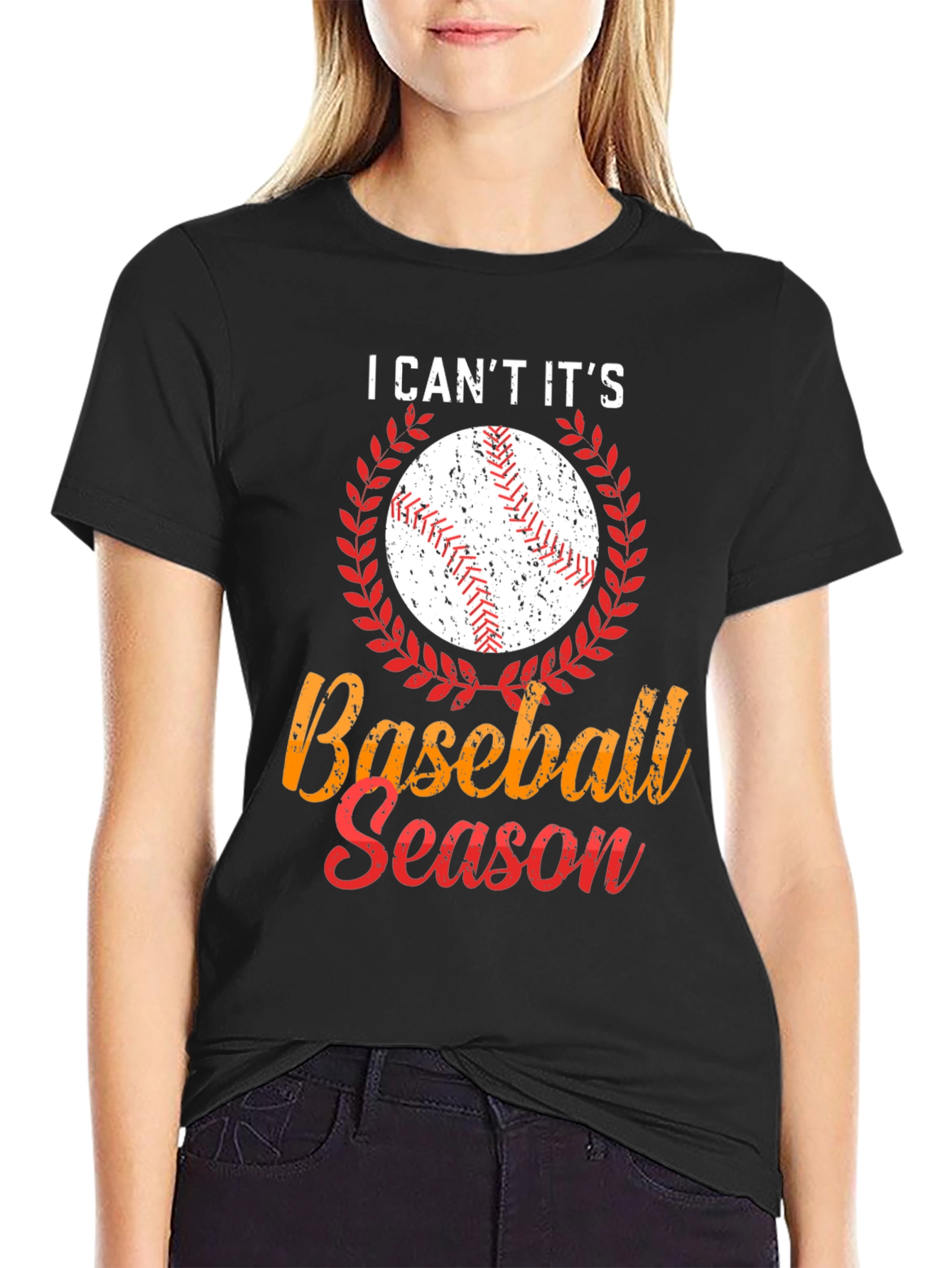 I Cant Its Baseball Season Graphic T-Shirt