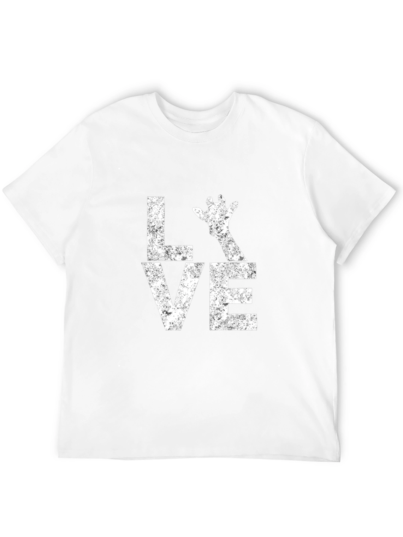 Love Giraffe Graphic Tee - Unisex Black T-Shirt