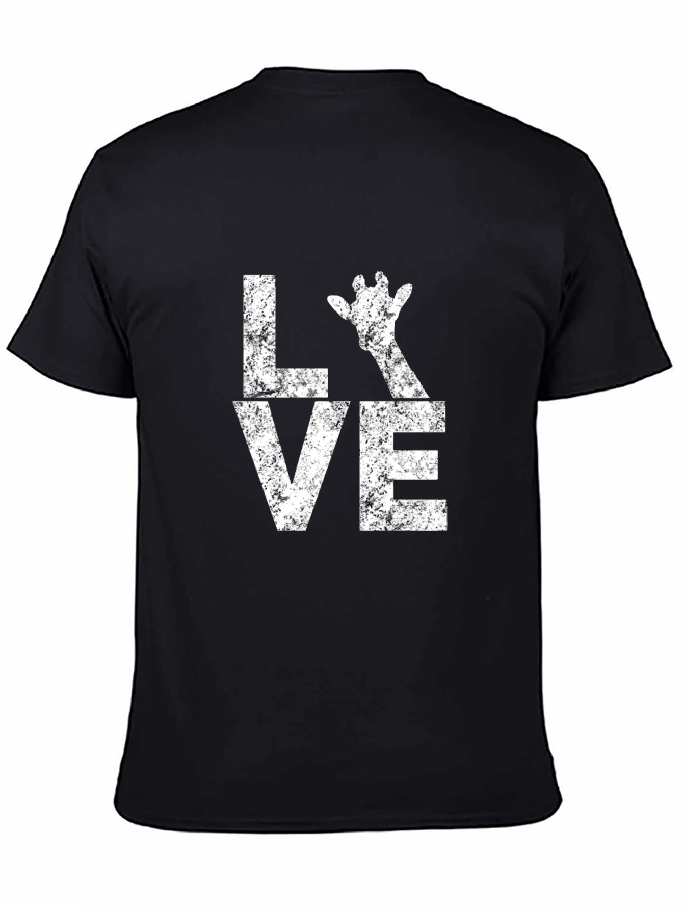 Love Giraffe Graphic Tee - Unisex Black T-Shirt