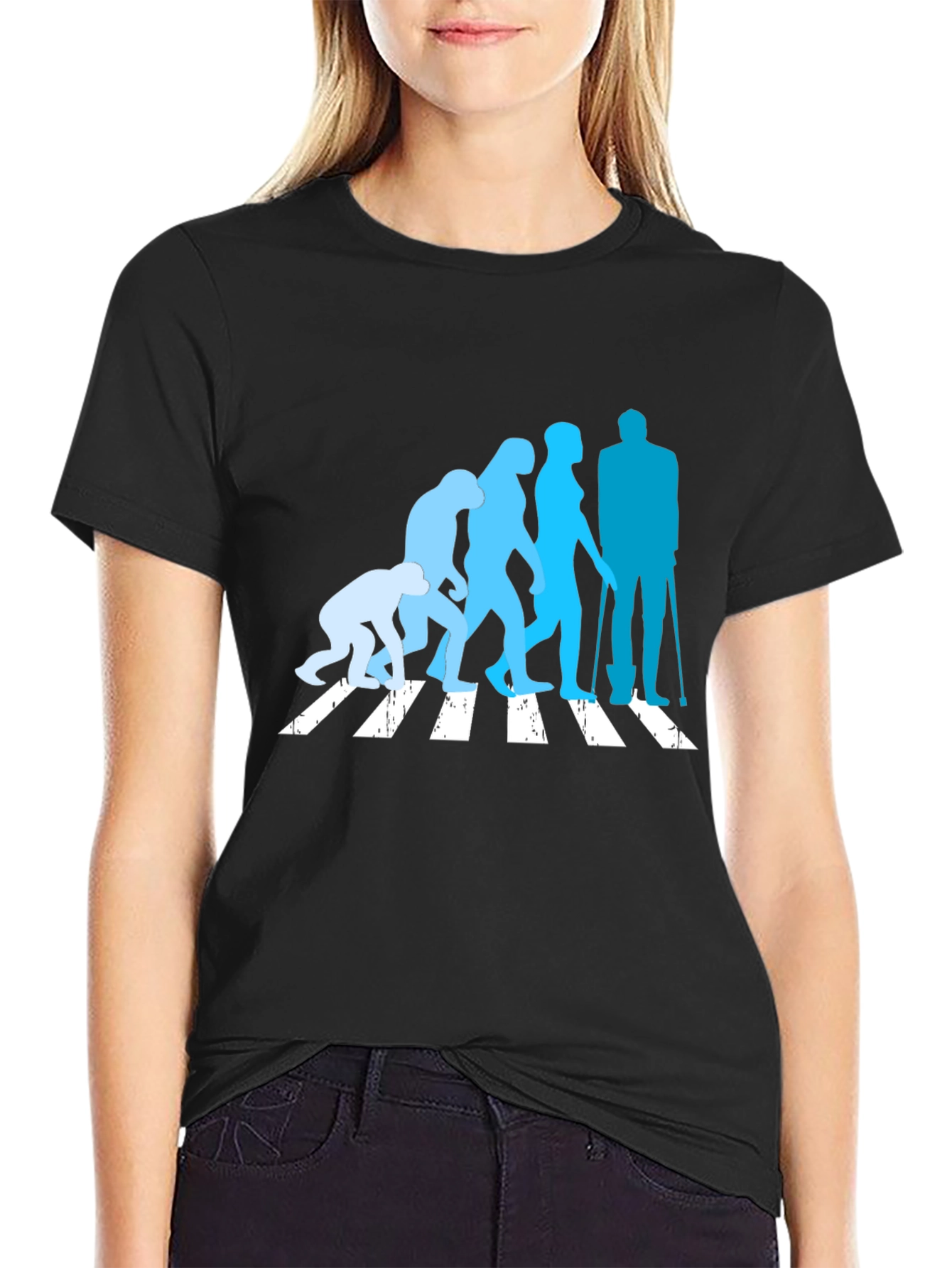 Evolution Crossing T-Shirt - Black Crew Neck