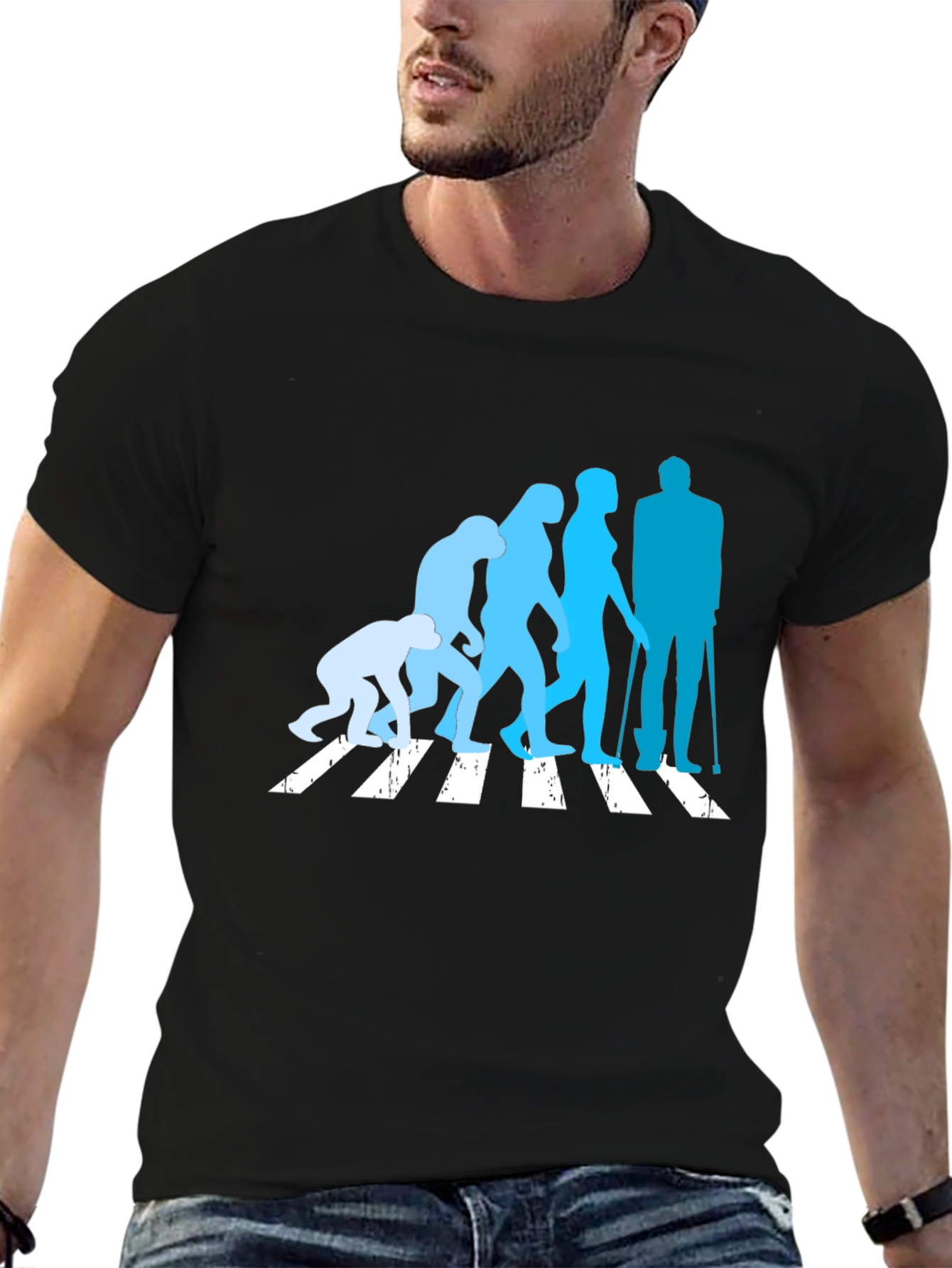 Evolution Crossing T-Shirt - Black Crew Neck