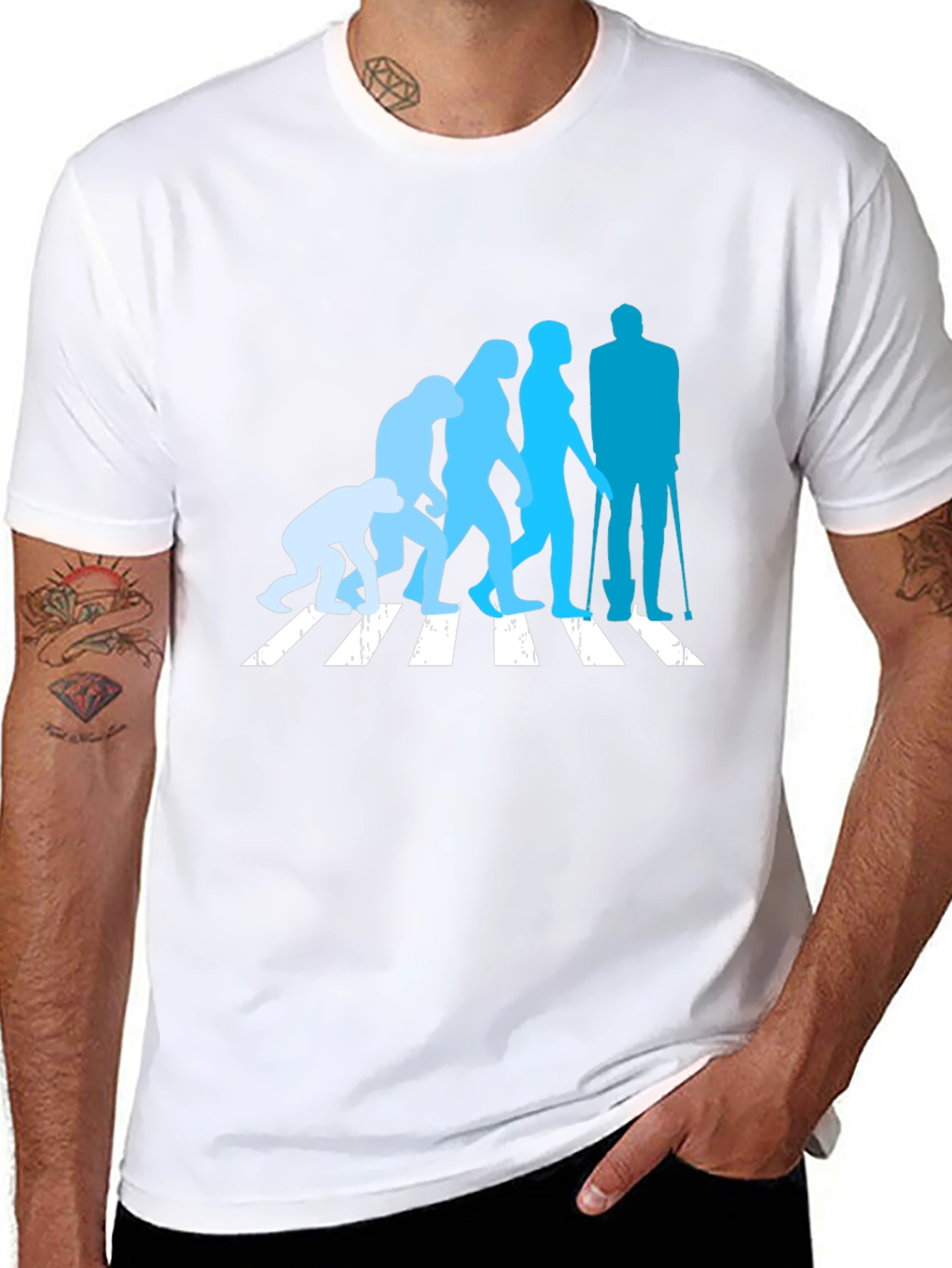 Evolution Crossing T-Shirt - Black Crew Neck