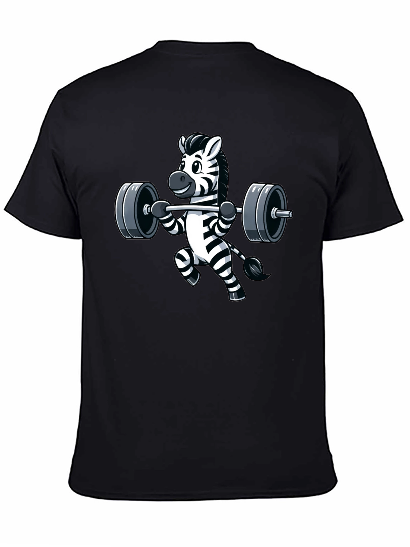 Weightlifting Zebra Graphic Tee - Black