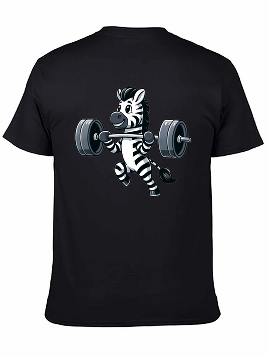 Weightlifting Zebra Graphic Tee - Black