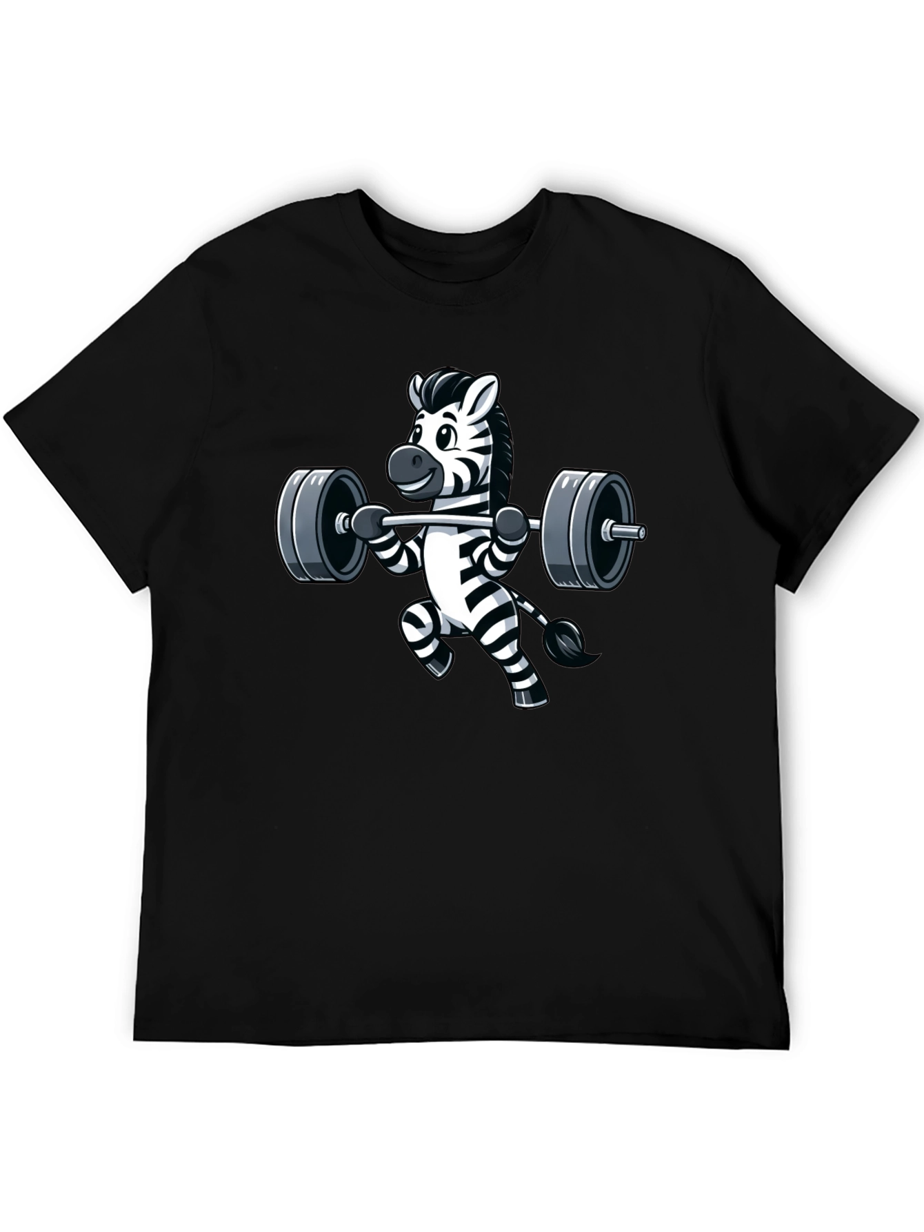 Weightlifting Zebra Graphic Tee - Black