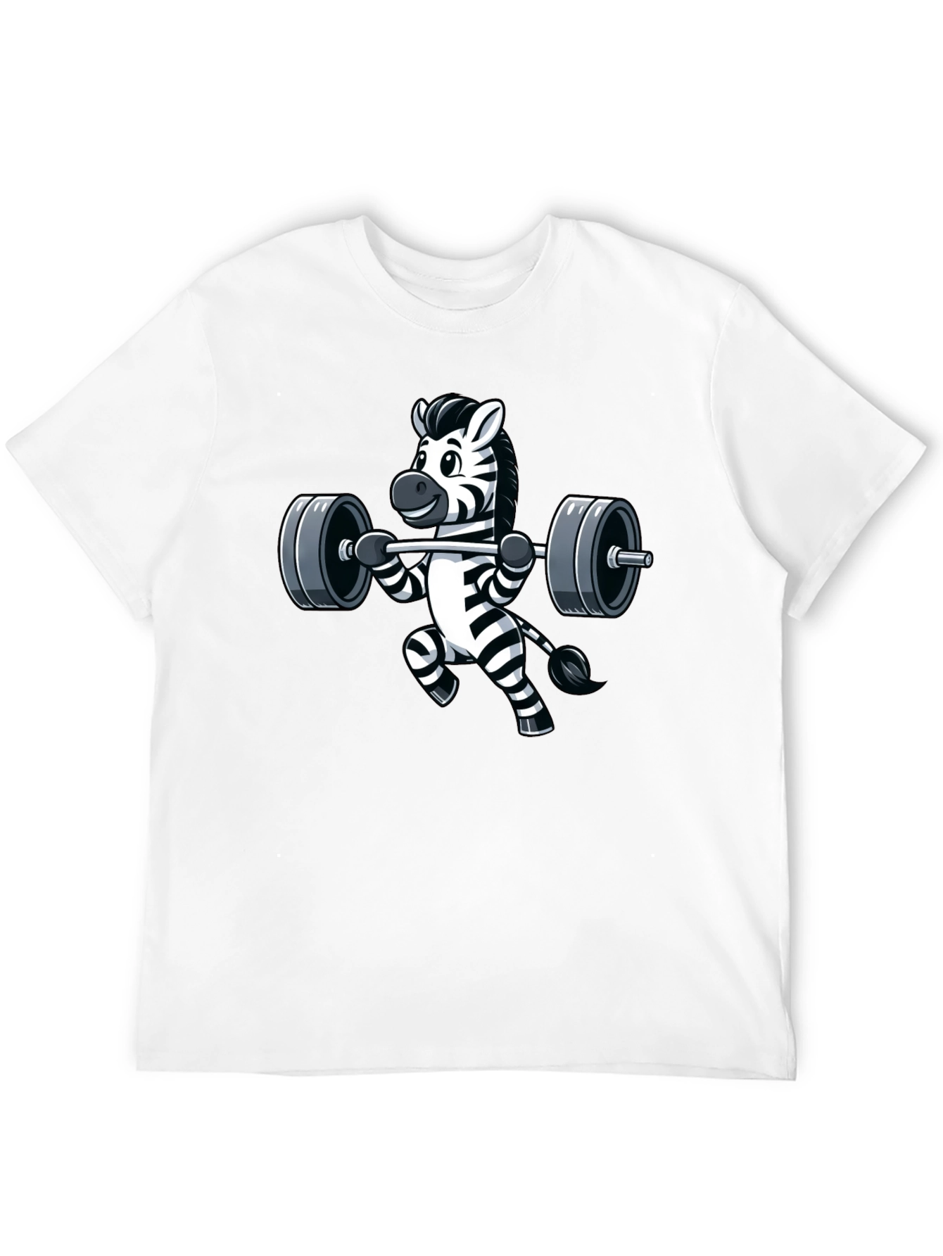 Weightlifting Zebra Graphic Tee - Black