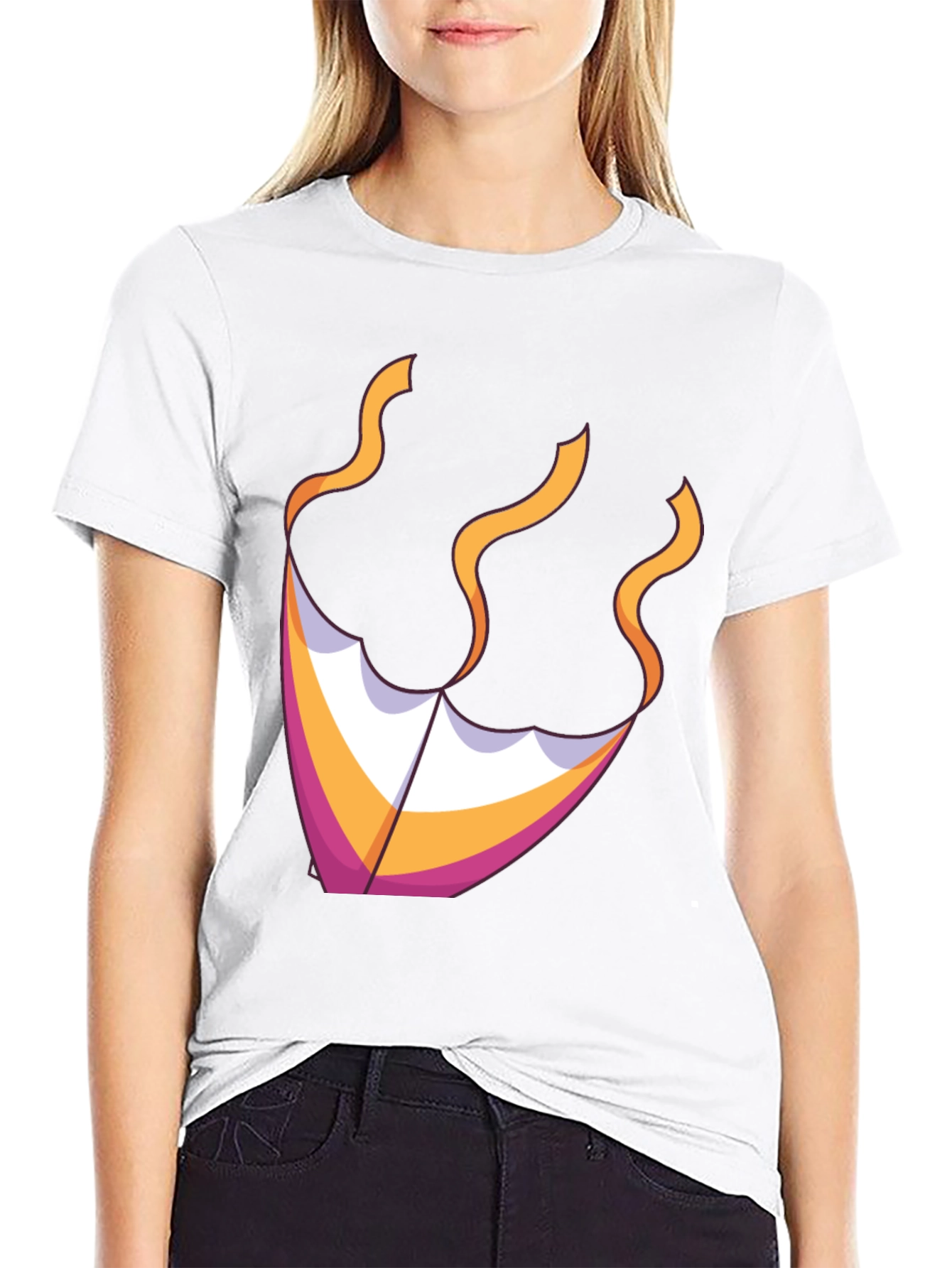 Kite Graphic Tee - Black Cotton Blend