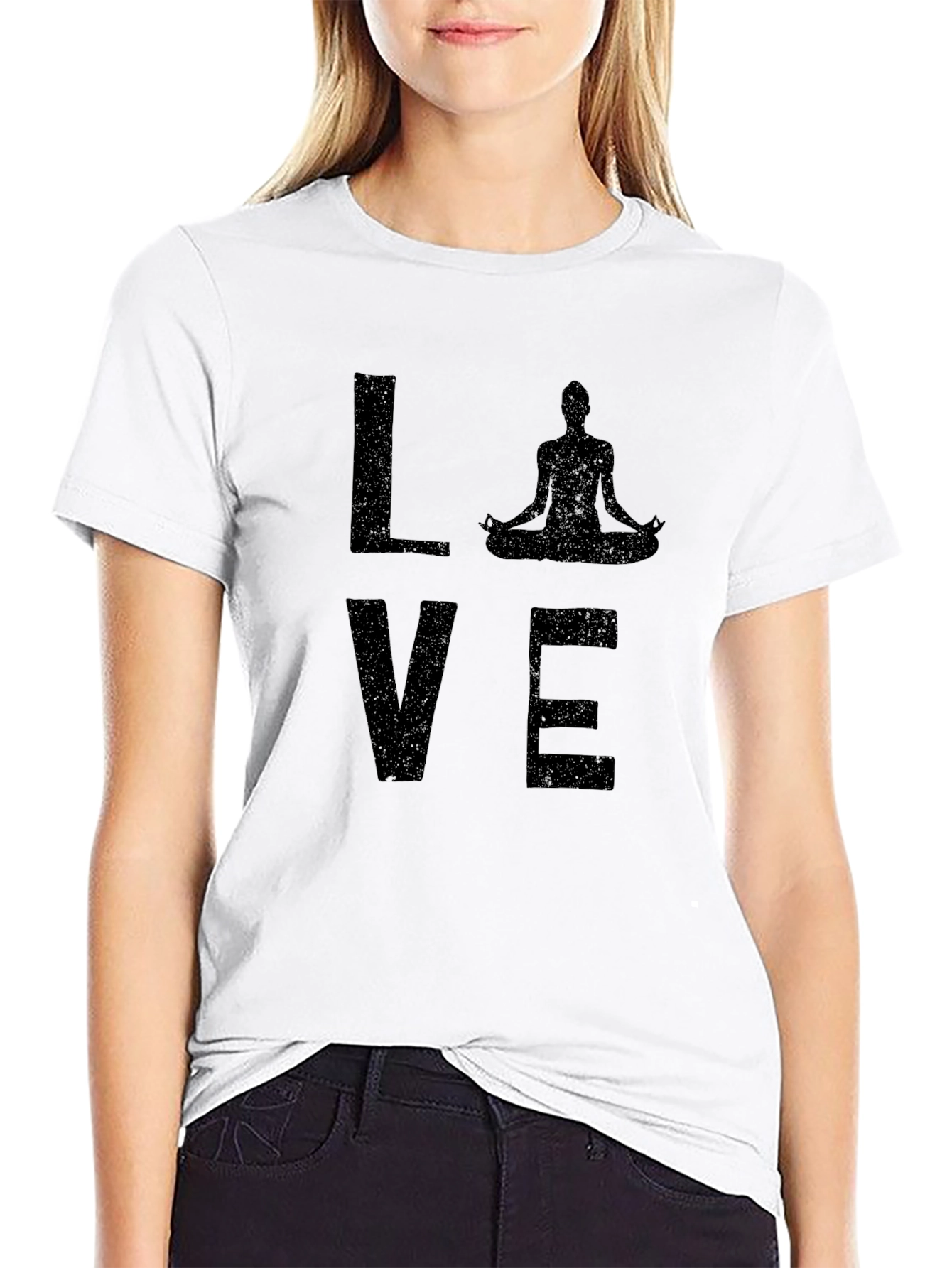 Yoga Love T-Shirt - Black Graphic Tee