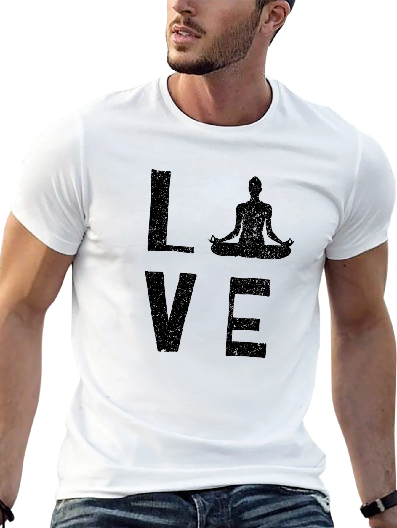 Yoga Love T-Shirt - Black Graphic Tee