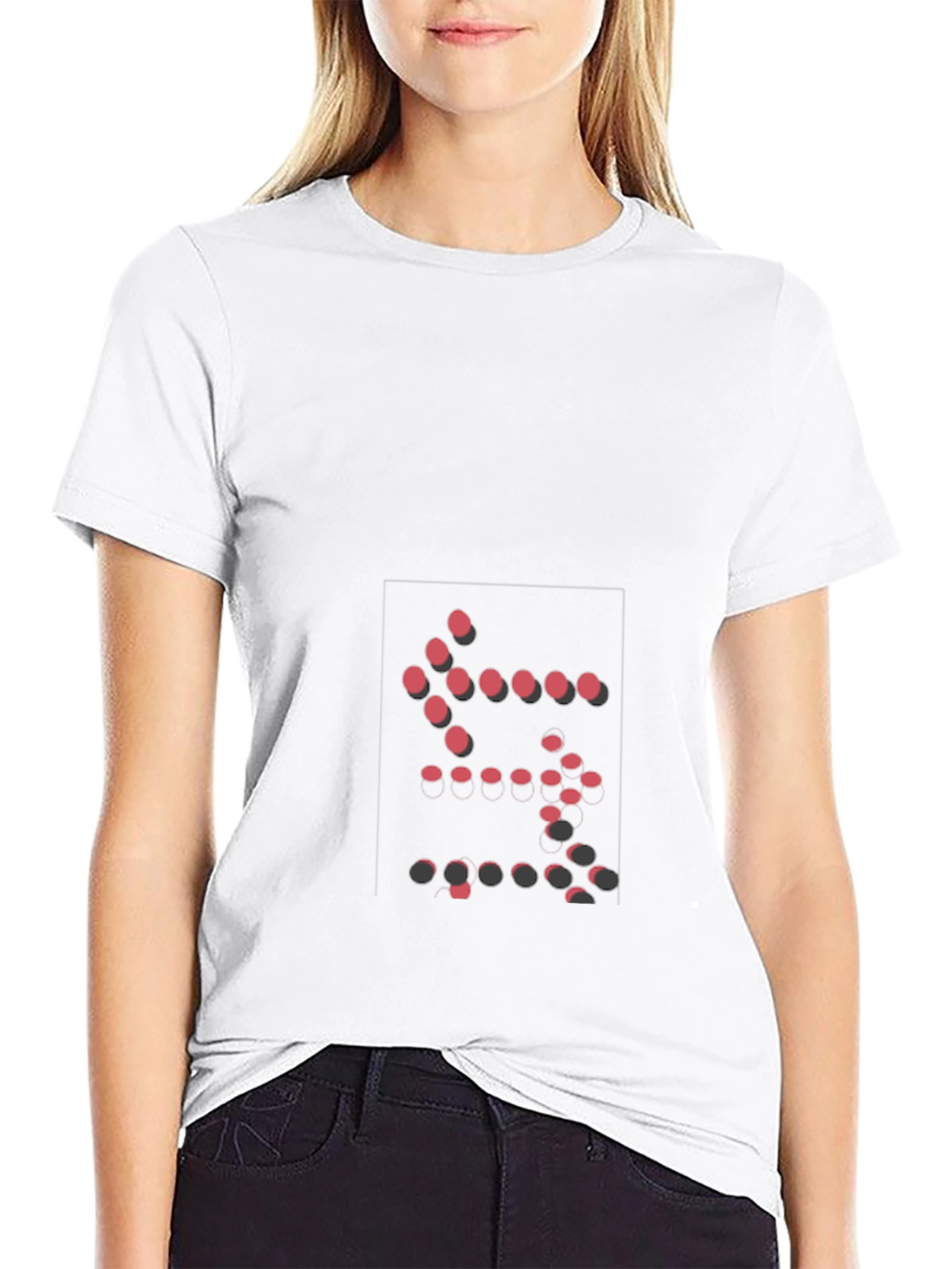 Abstract Dot Design Black T-Shirt