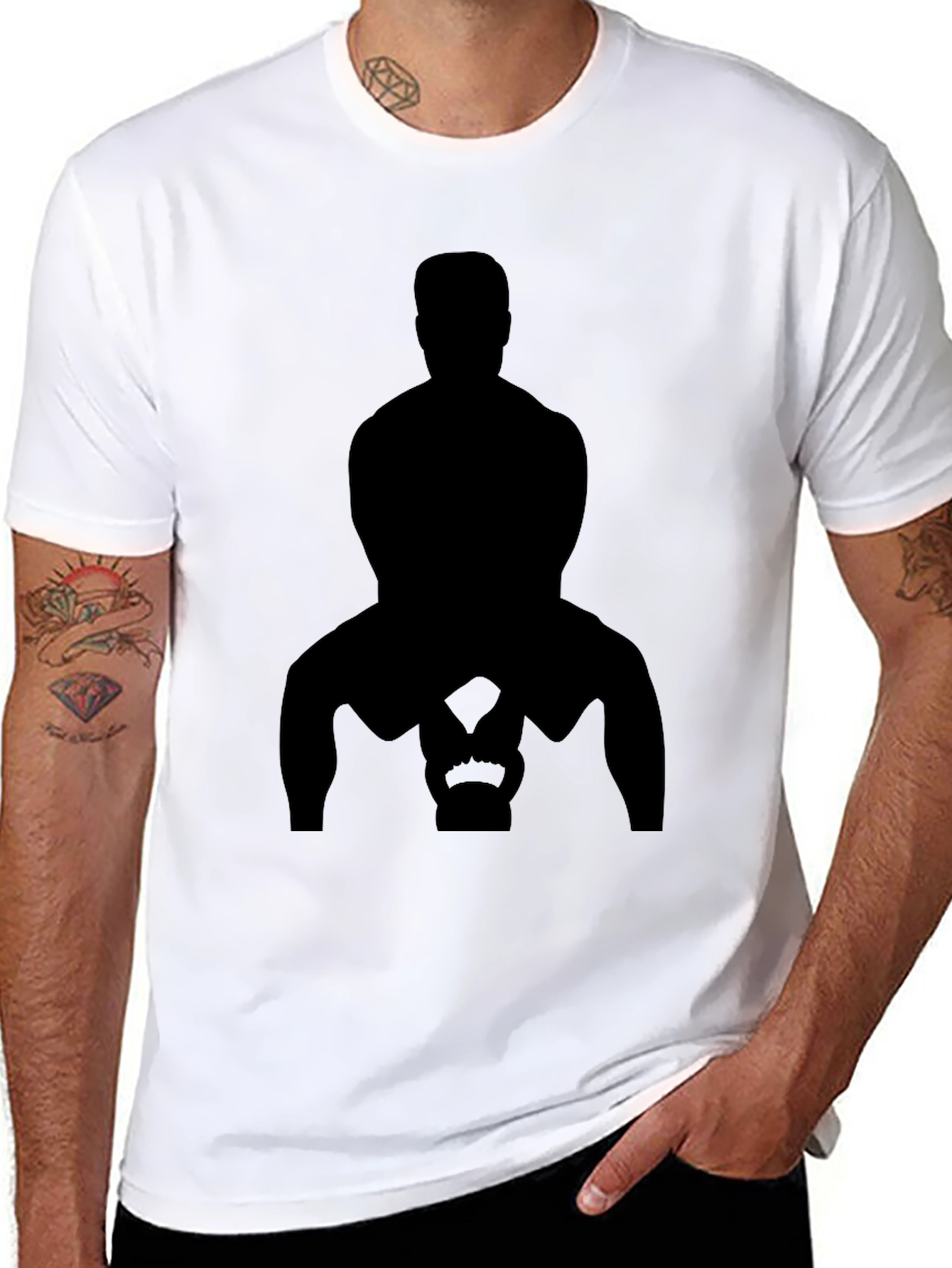 Silhouette Kettlebell Workout T-Shirt