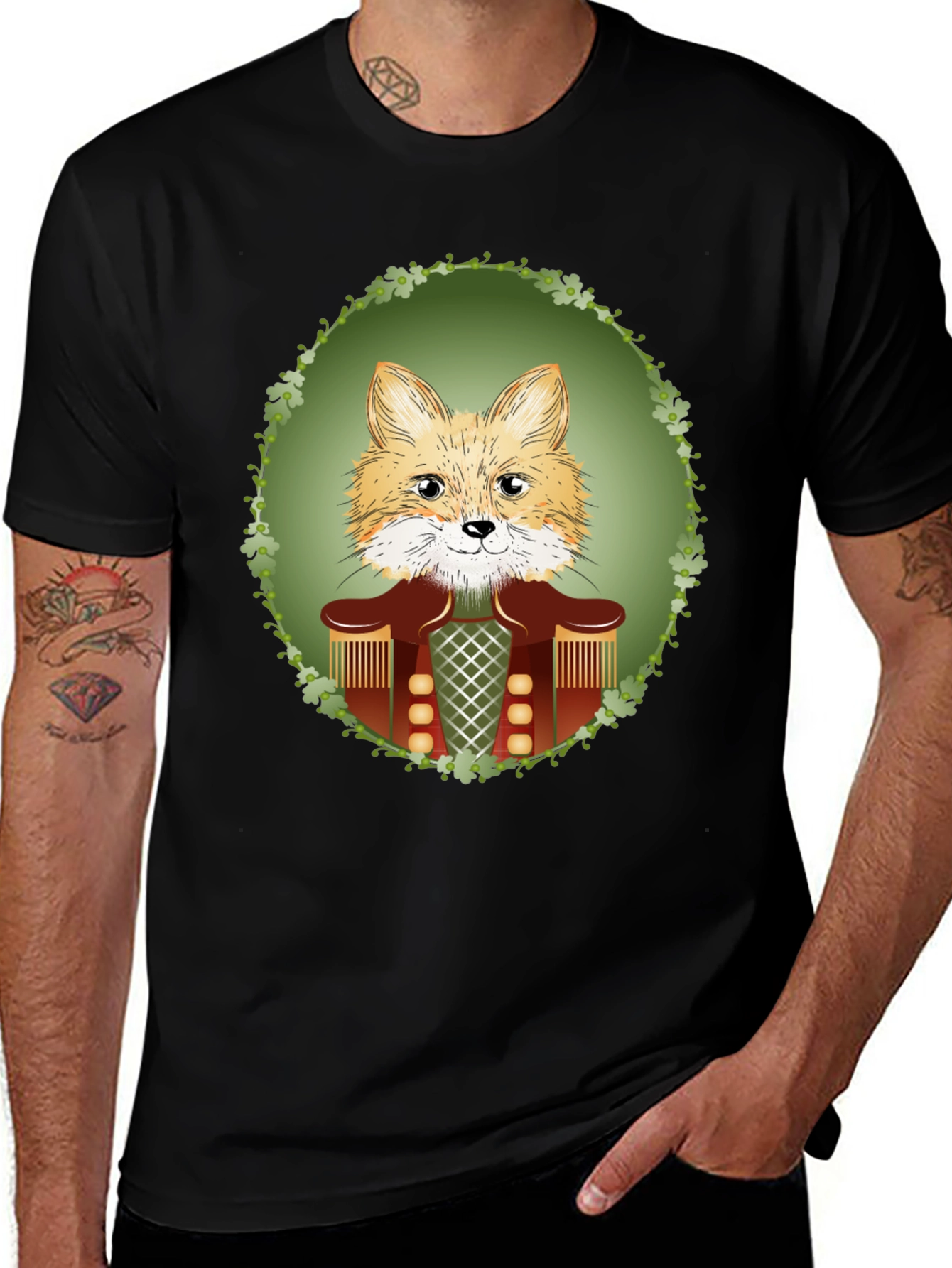 Fox Nutcracker T-Shirt - Unique Animal Design