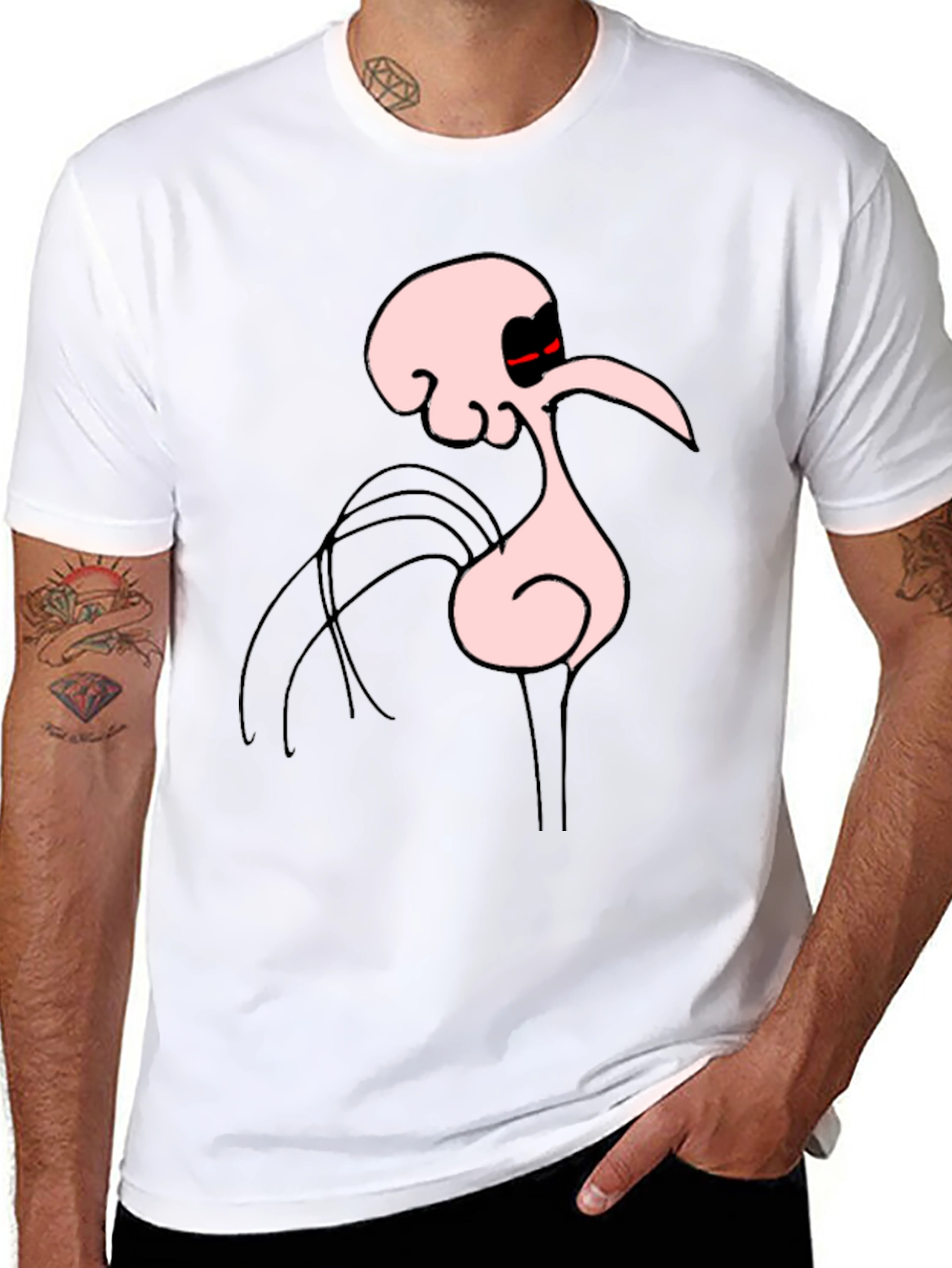 Bold Squidward T-Shirt - Black Cartoon Tee