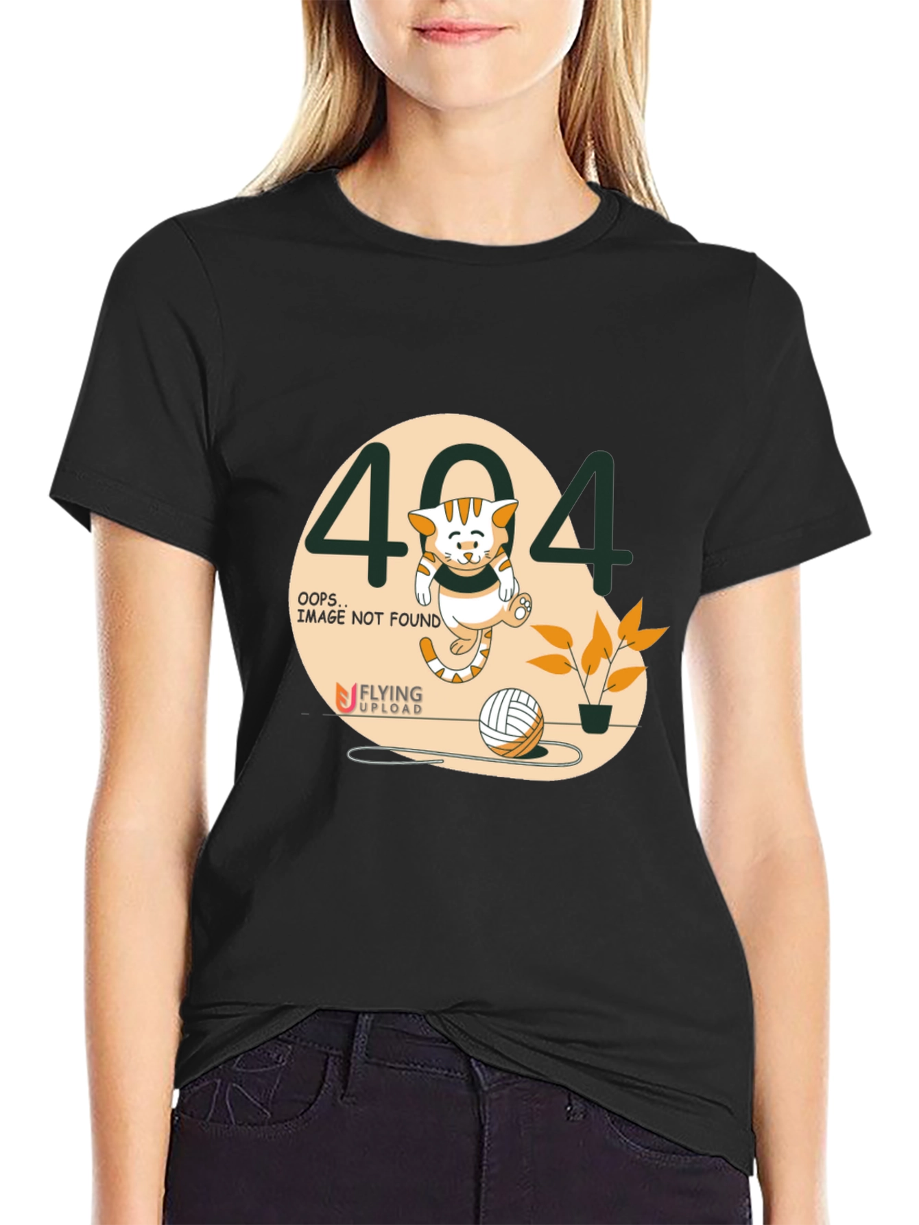 Error 404 Cat Graphic T-Shirt