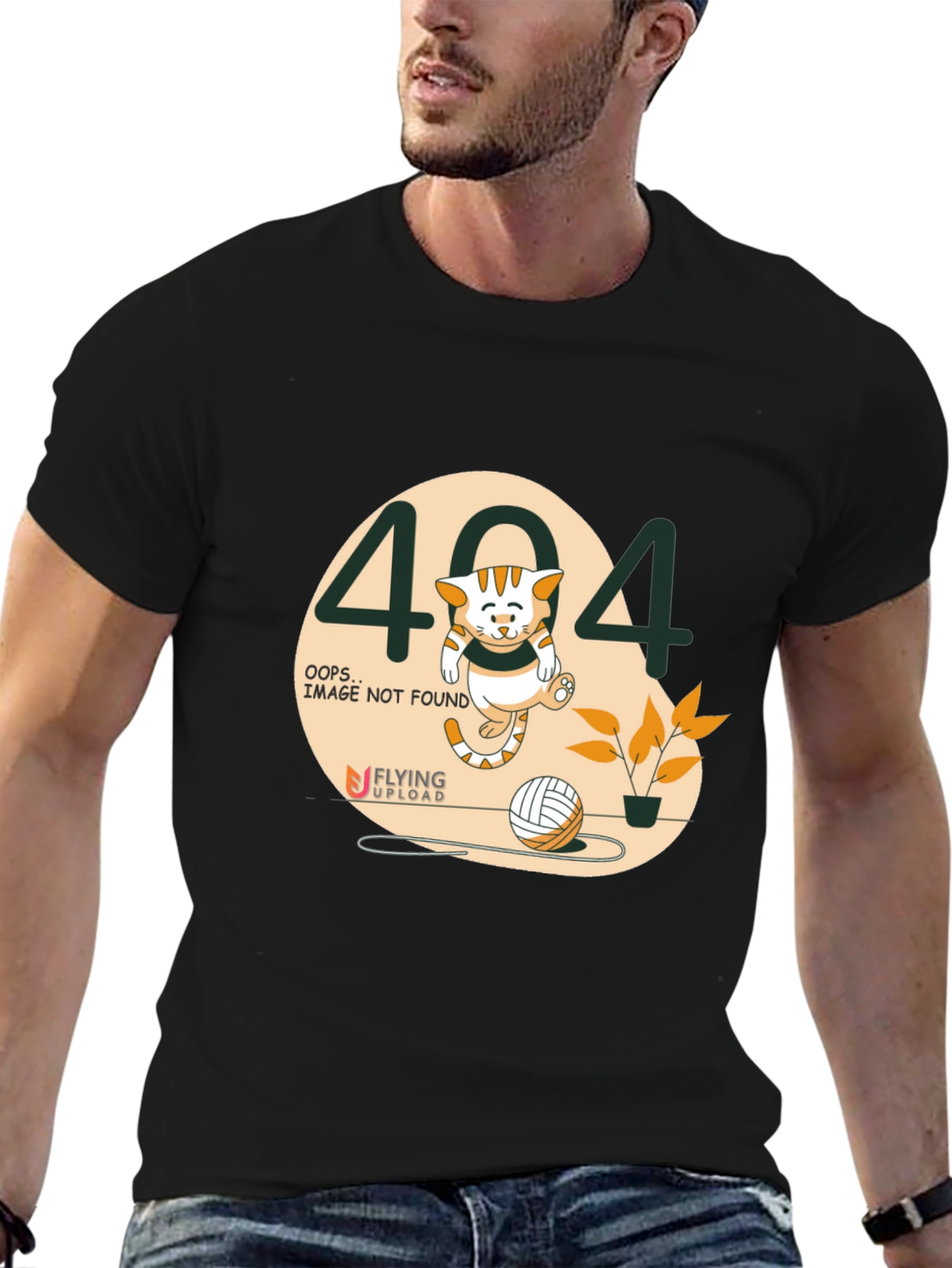Error 404 Cat Graphic T-Shirt
