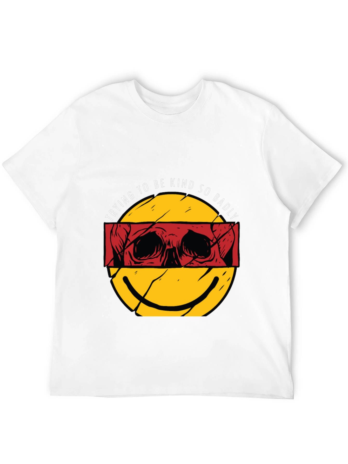 Trying To Be Kind So Badly Black Graphic Tee