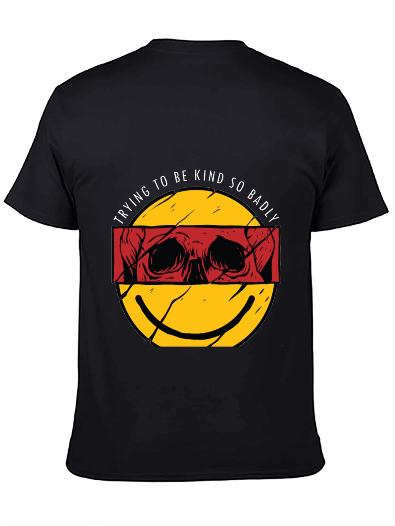 Trying To Be Kind So Badly Black Graphic Tee