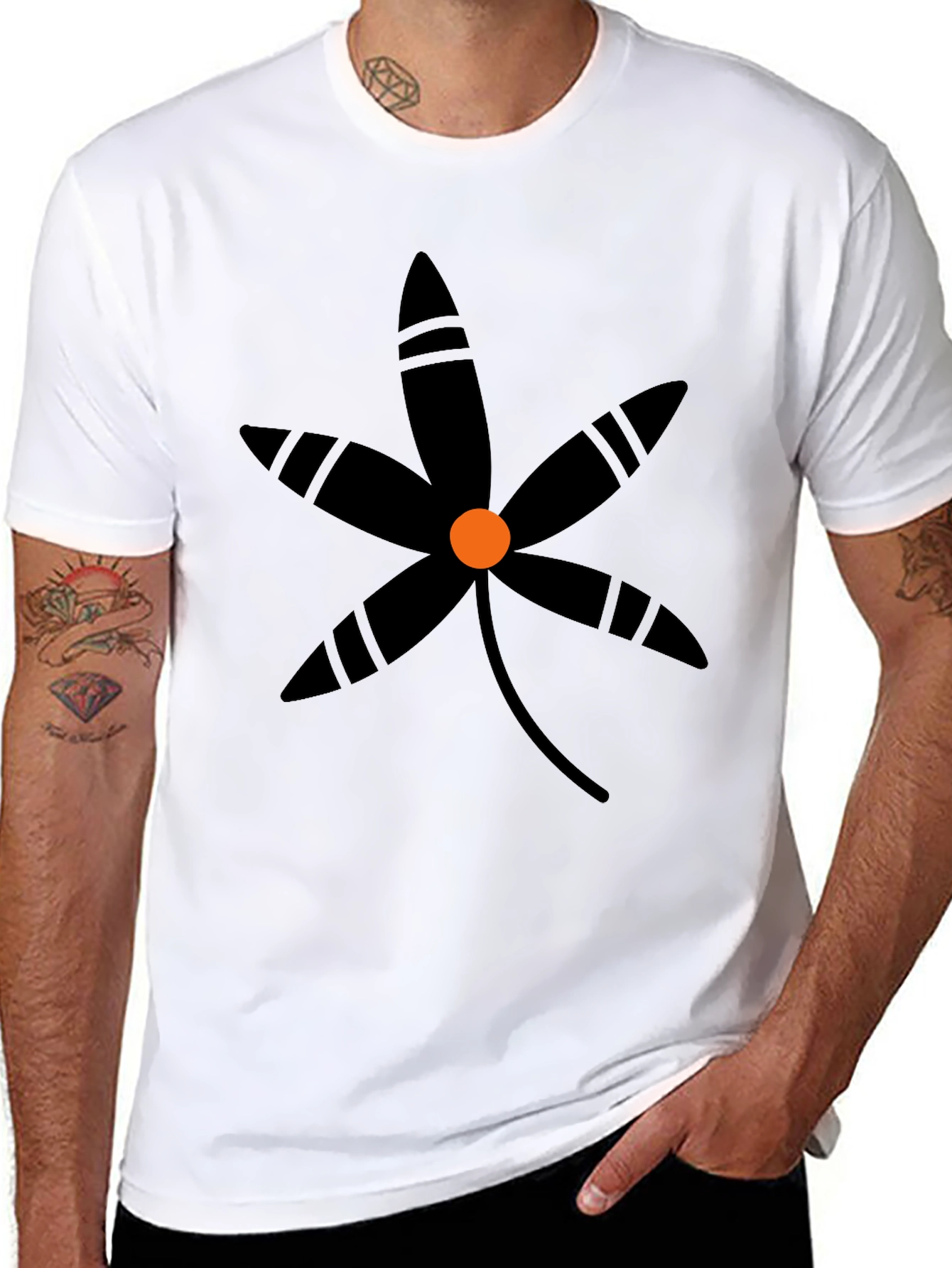 Black Floral Graphic T-Shirt - Stylish Casual Wear