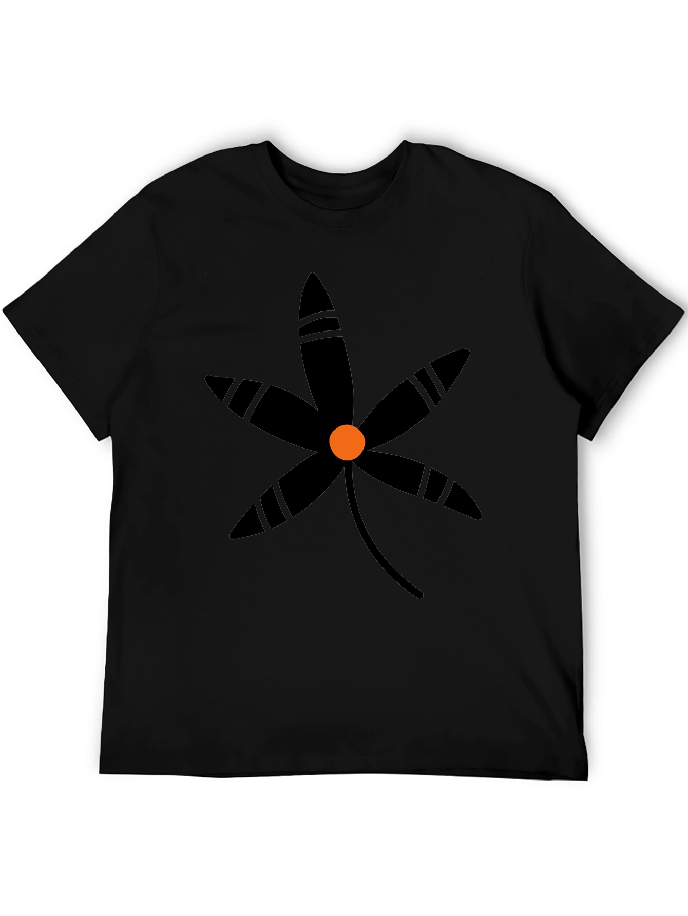 Black Floral Graphic T-Shirt - Stylish Casual Wear