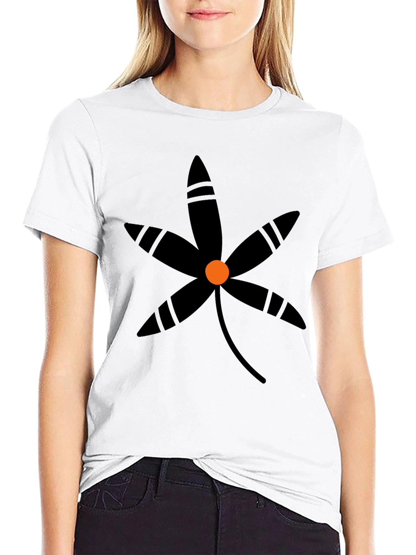 Black Floral Graphic T-Shirt - Stylish Casual Wear