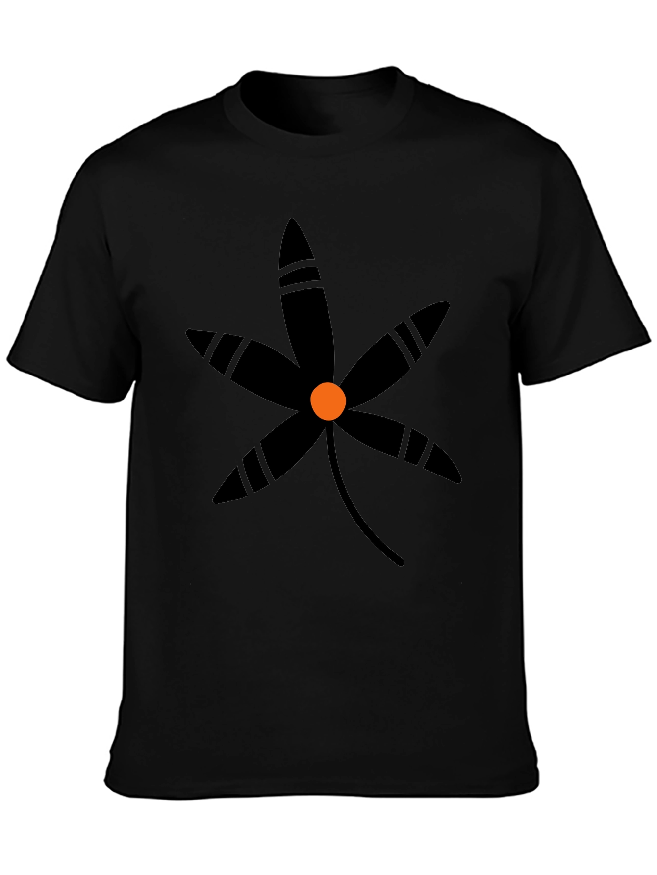 Black Floral Graphic T-Shirt - Stylish Casual Wear