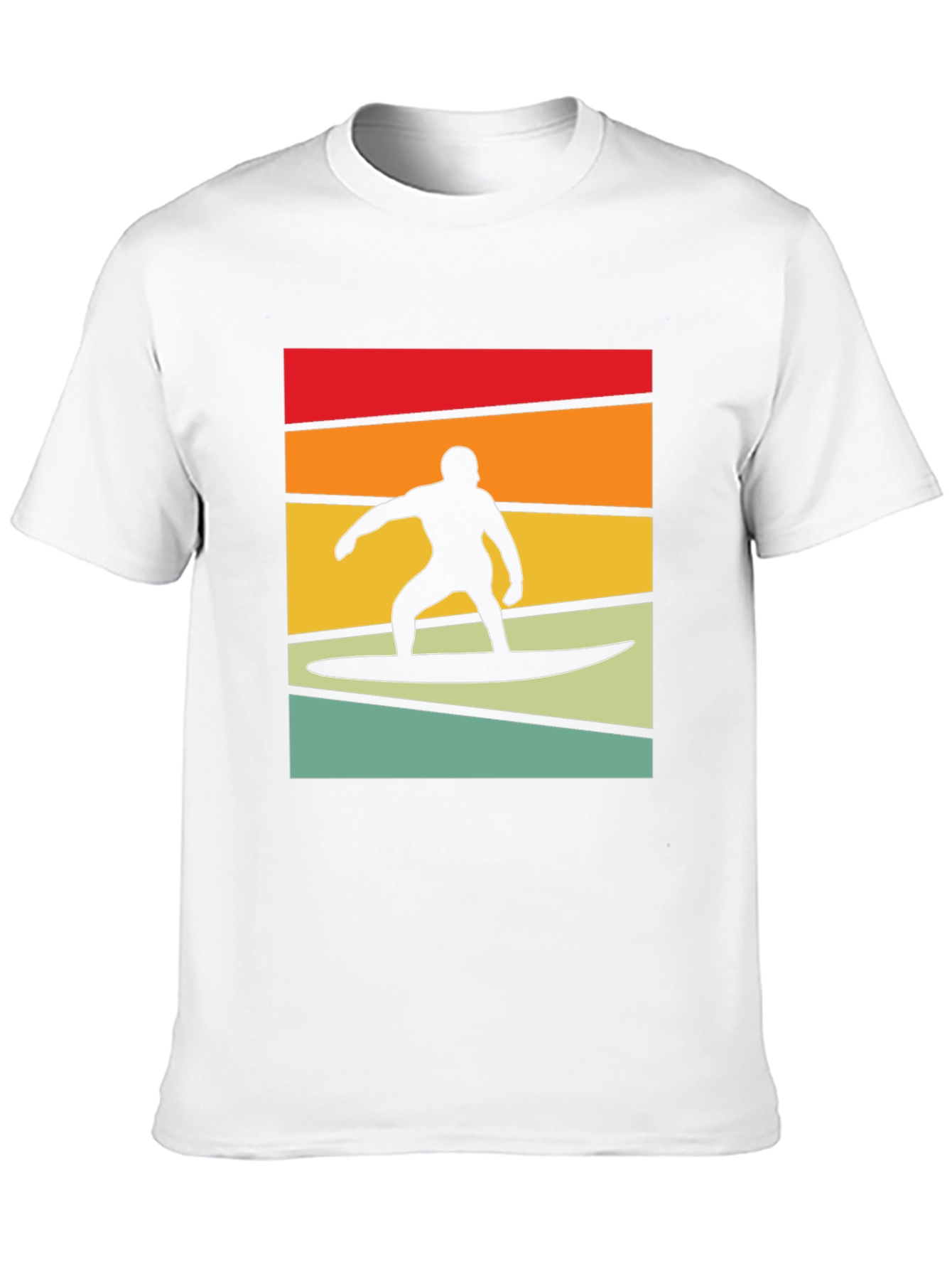 Retro Surfer Graphic Tee - Black Cotton Blend T-Shirt