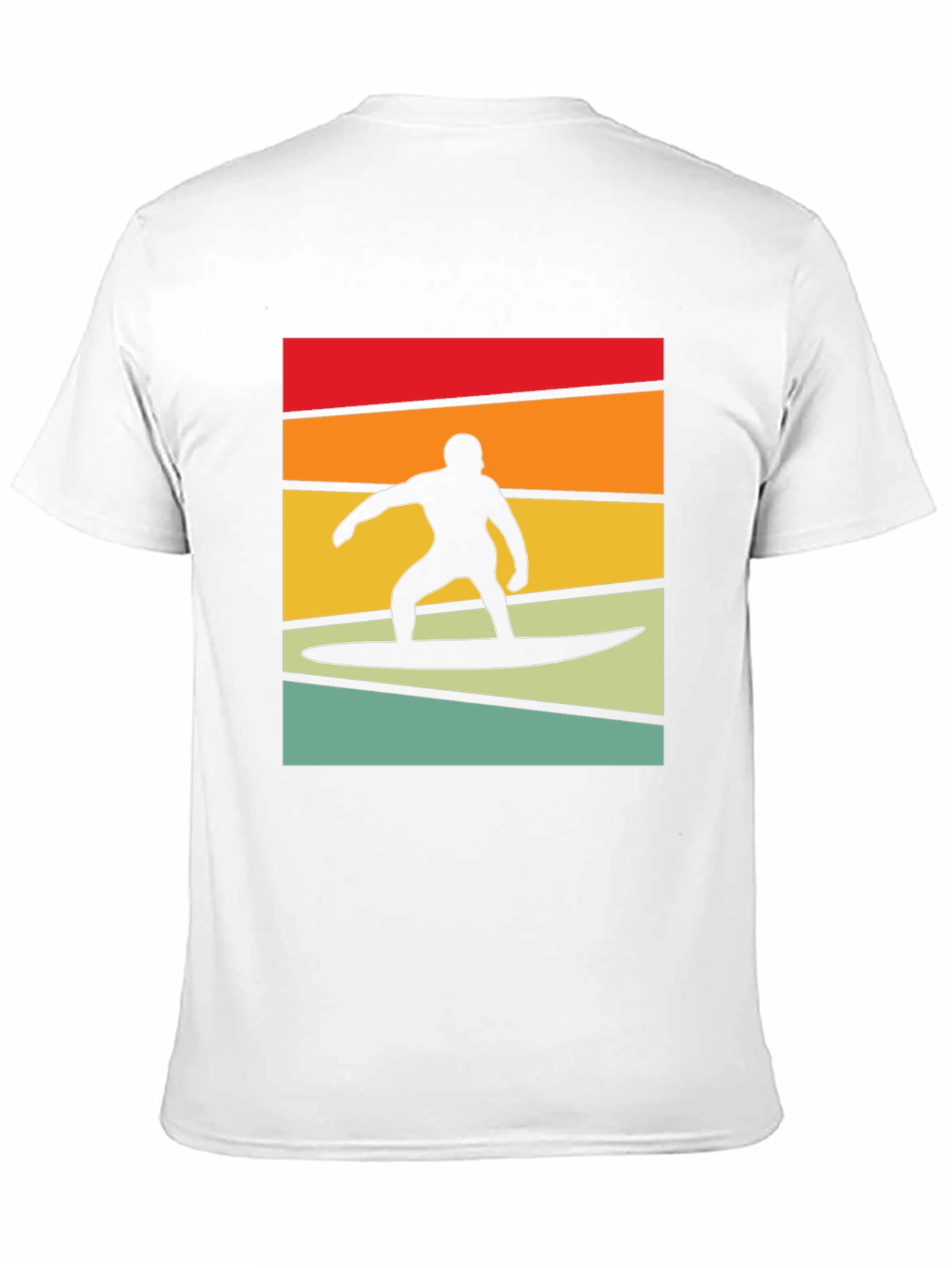 Retro Surfer Graphic Tee - Black Cotton Blend T-Shirt
