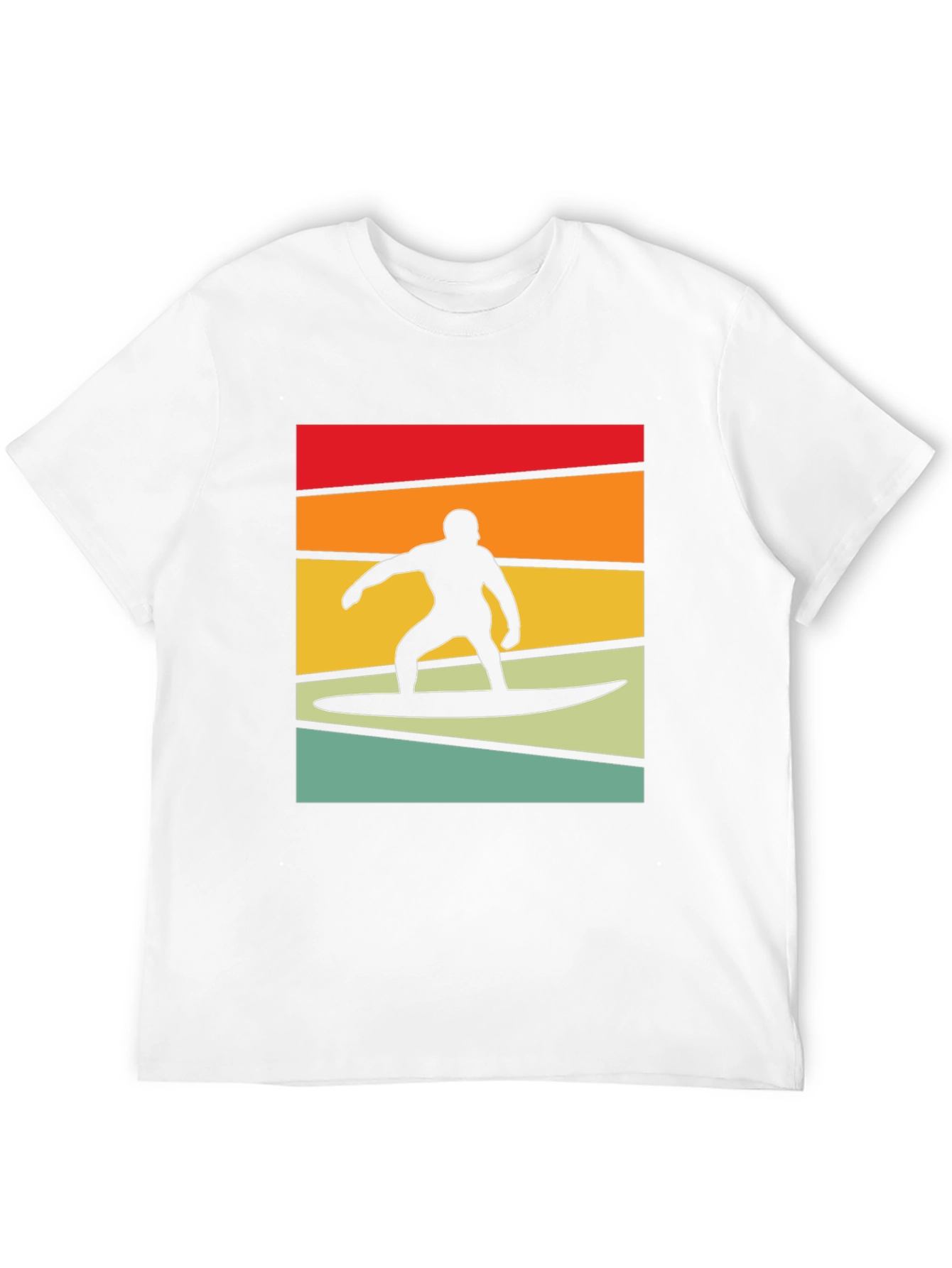 Retro Surfer Graphic Tee - Black Cotton Blend T-Shirt