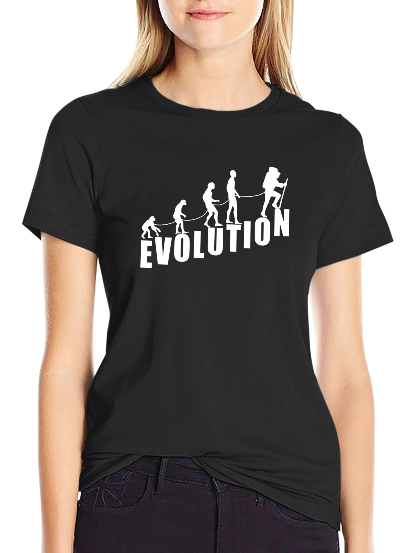 Evolution Hiker Graphic Tee - Black Cotton Blend