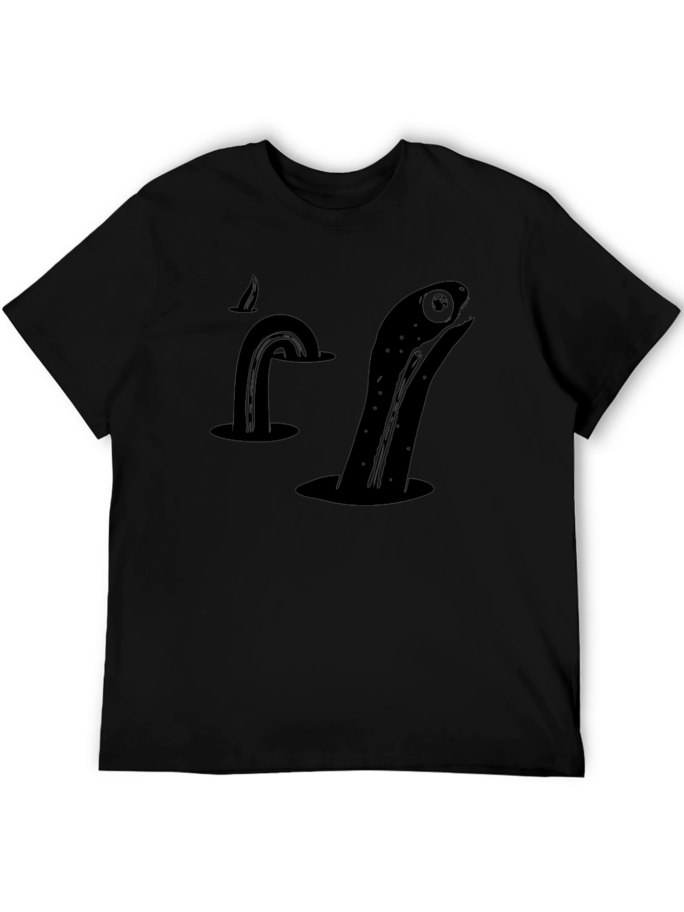 Sea Serpent Black T-Shirt - Kraken Monster Tee