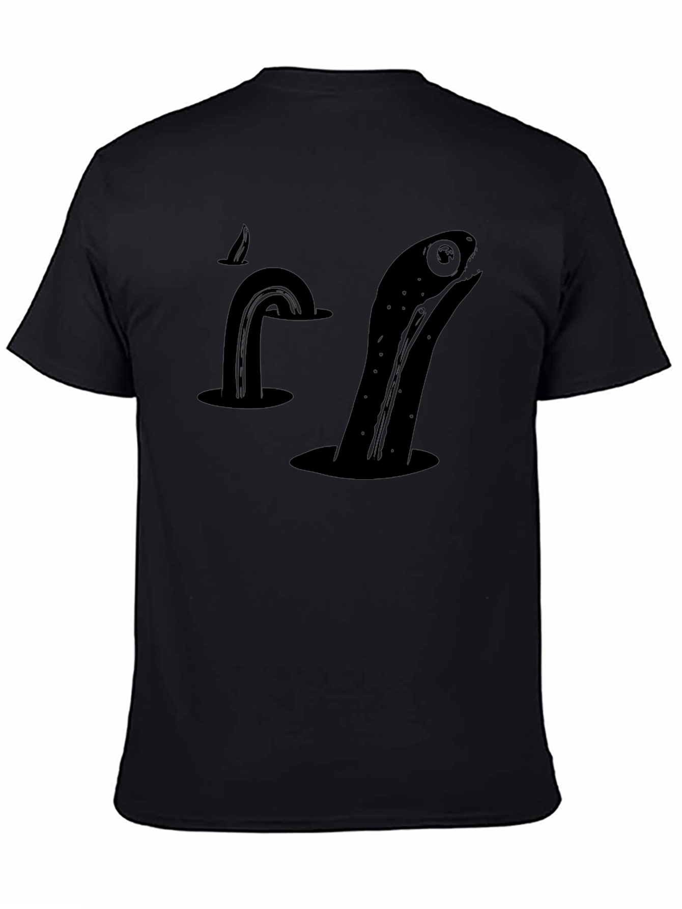Sea Serpent Black T-Shirt - Kraken Monster Tee