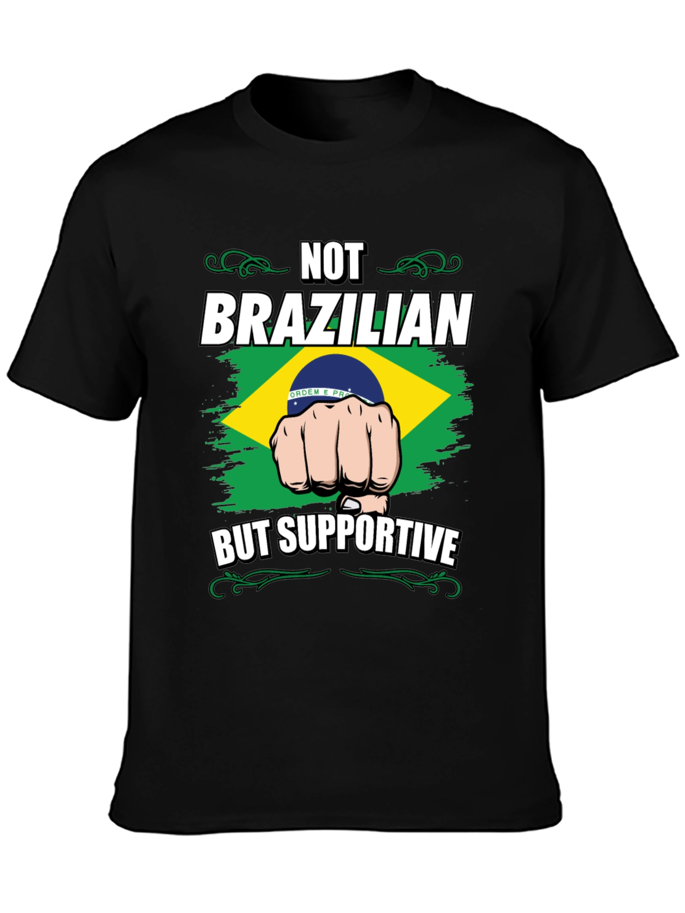 Brazilian Supporter Graphic Tee - Black