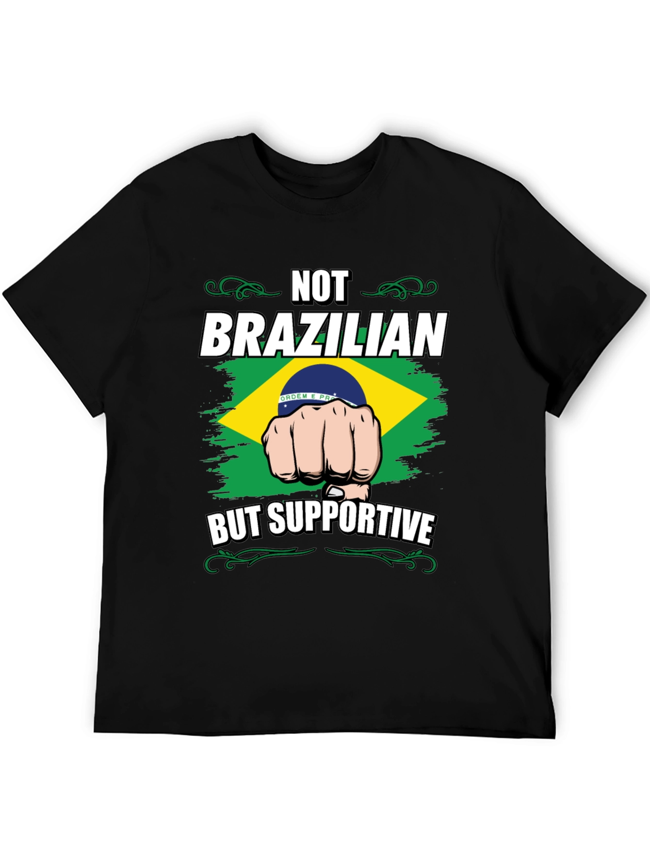 Brazilian Supporter Graphic Tee - Black