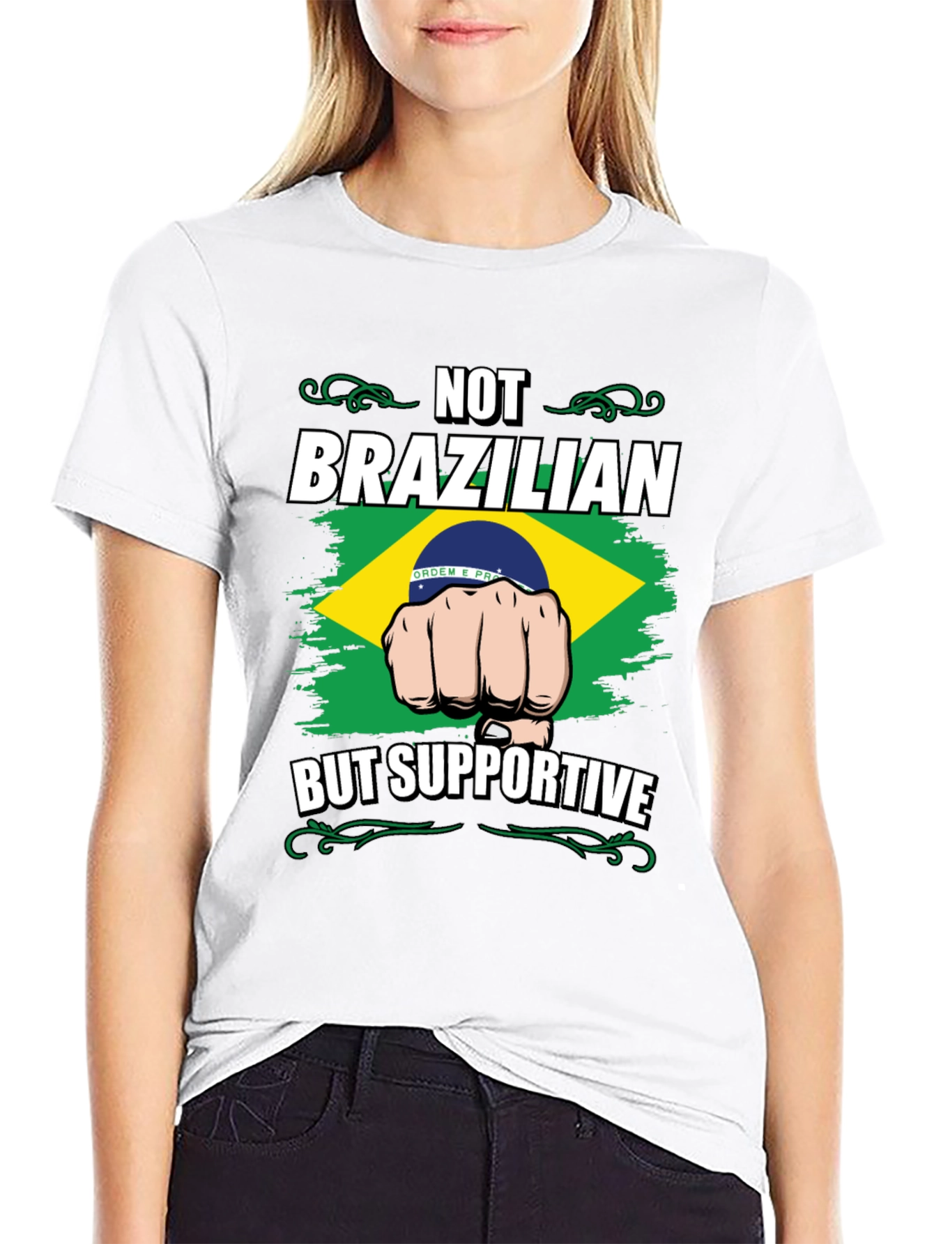 Brazilian Supporter Graphic Tee - Black